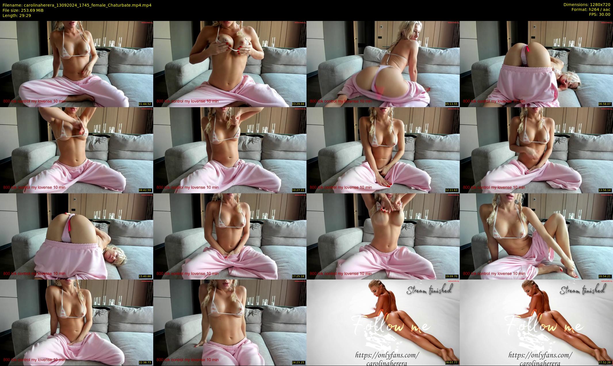 carolinaherera — 30 minute Chaturbate female cam show recording, 720p, Sep 13, 2024