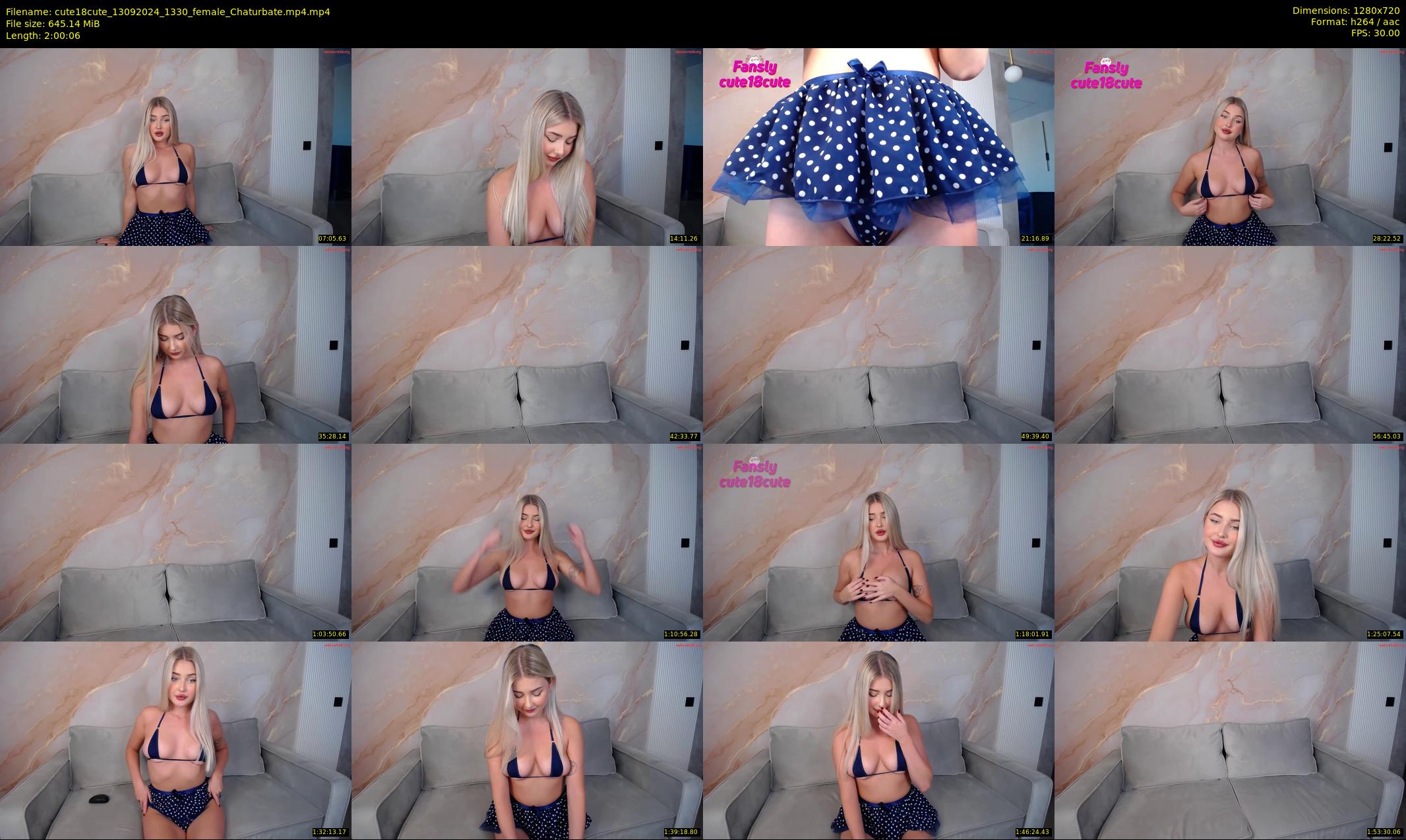 cute18cute — 121 minute Chaturbate female cam show recording, 720p, Sep 13, 2024