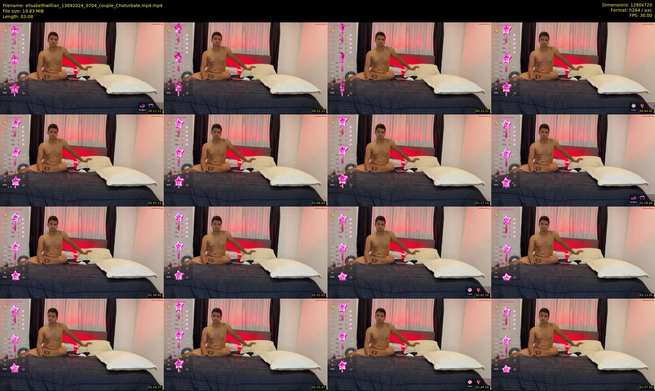 elisabethwillian — 4 minute Chaturbate couple cam show recording, 720p, Sep 13, 2024