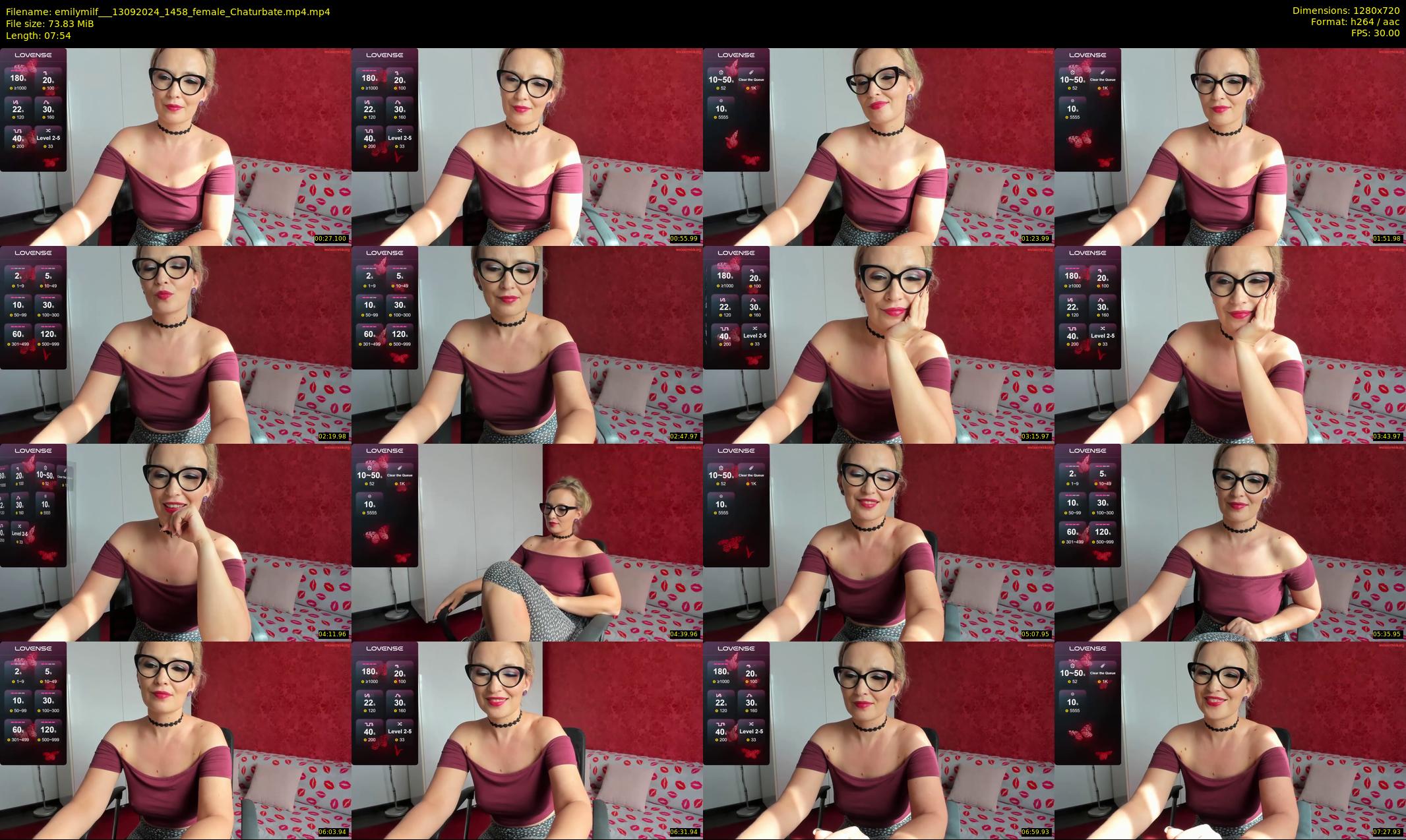 emilymilf__ — 8 minute Chaturbate female cam show recording, 720p, Sep 13, 2024