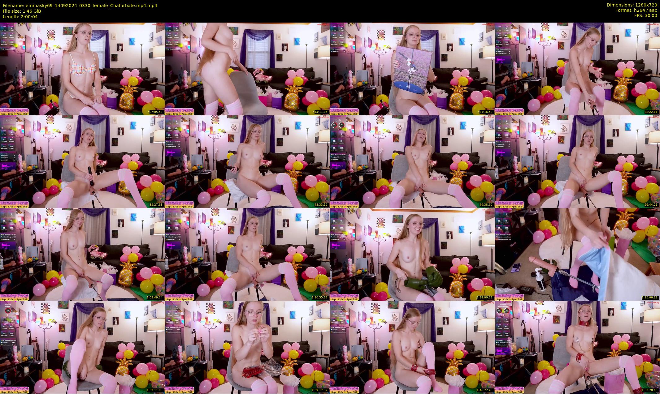 emmasky69 — 121 minute Chaturbate female cam show recording, 720p, Sep 14, 2024