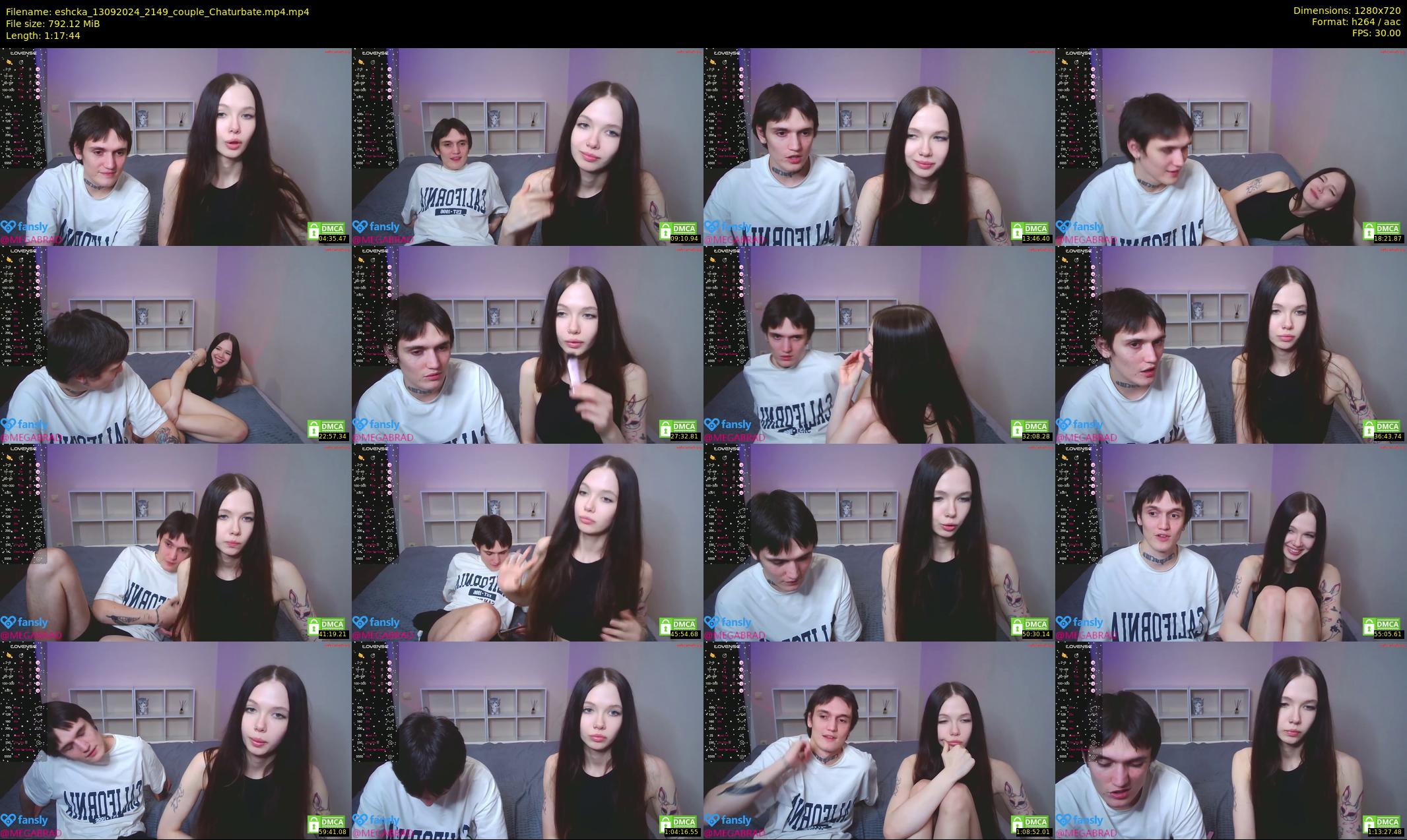 eshcka — 78 minute Chaturbate couple cam show recording, 720p, Sep 13, 2024