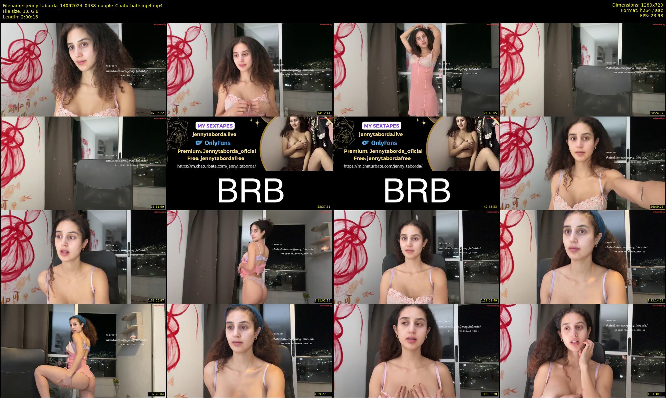jenny_taborda — 121 minute Chaturbate female cam show recording, 720p, Sep 14, 2024