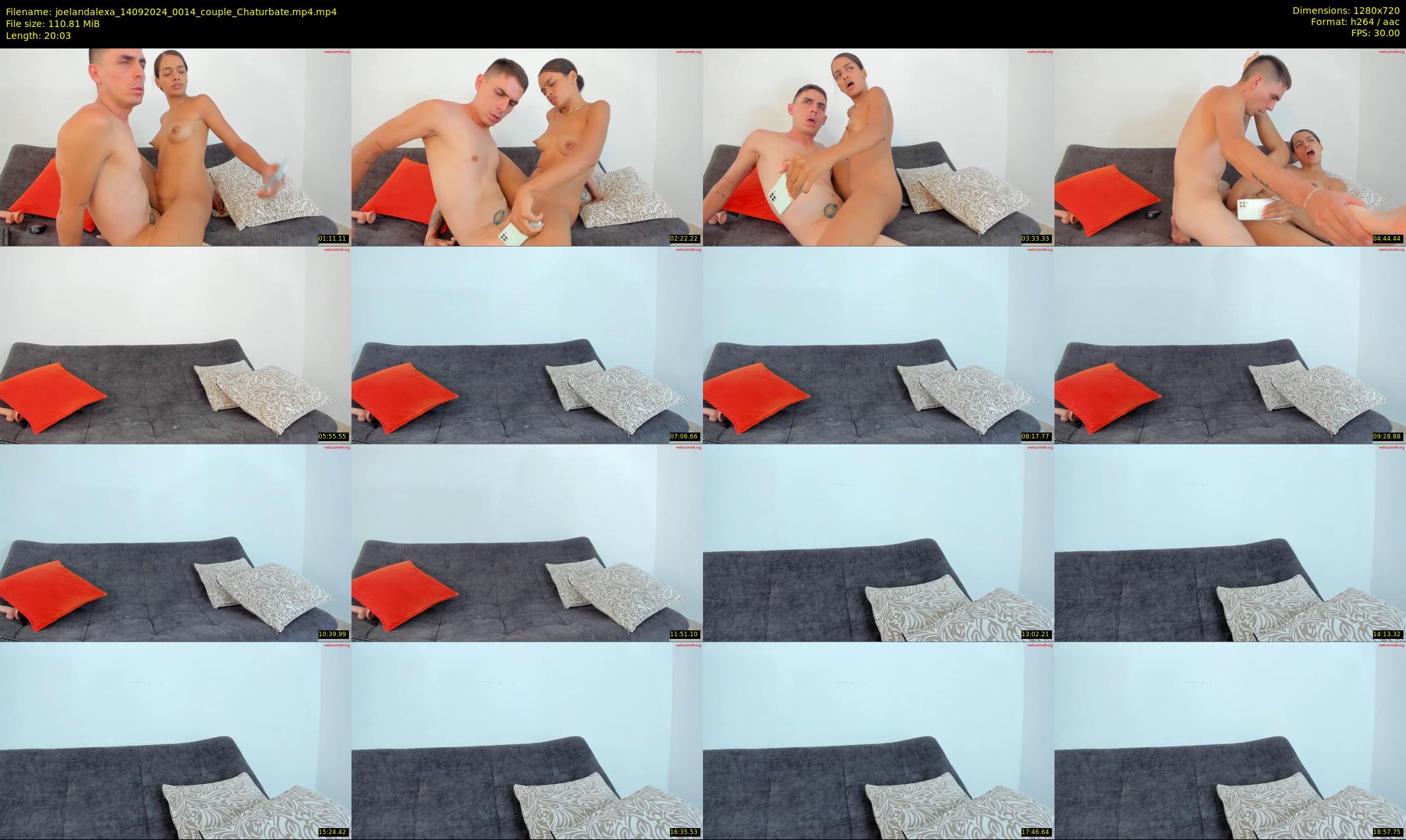 joelandalexa — 21 minute Chaturbate couple cam show recording, 720p, Sep 14, 2024