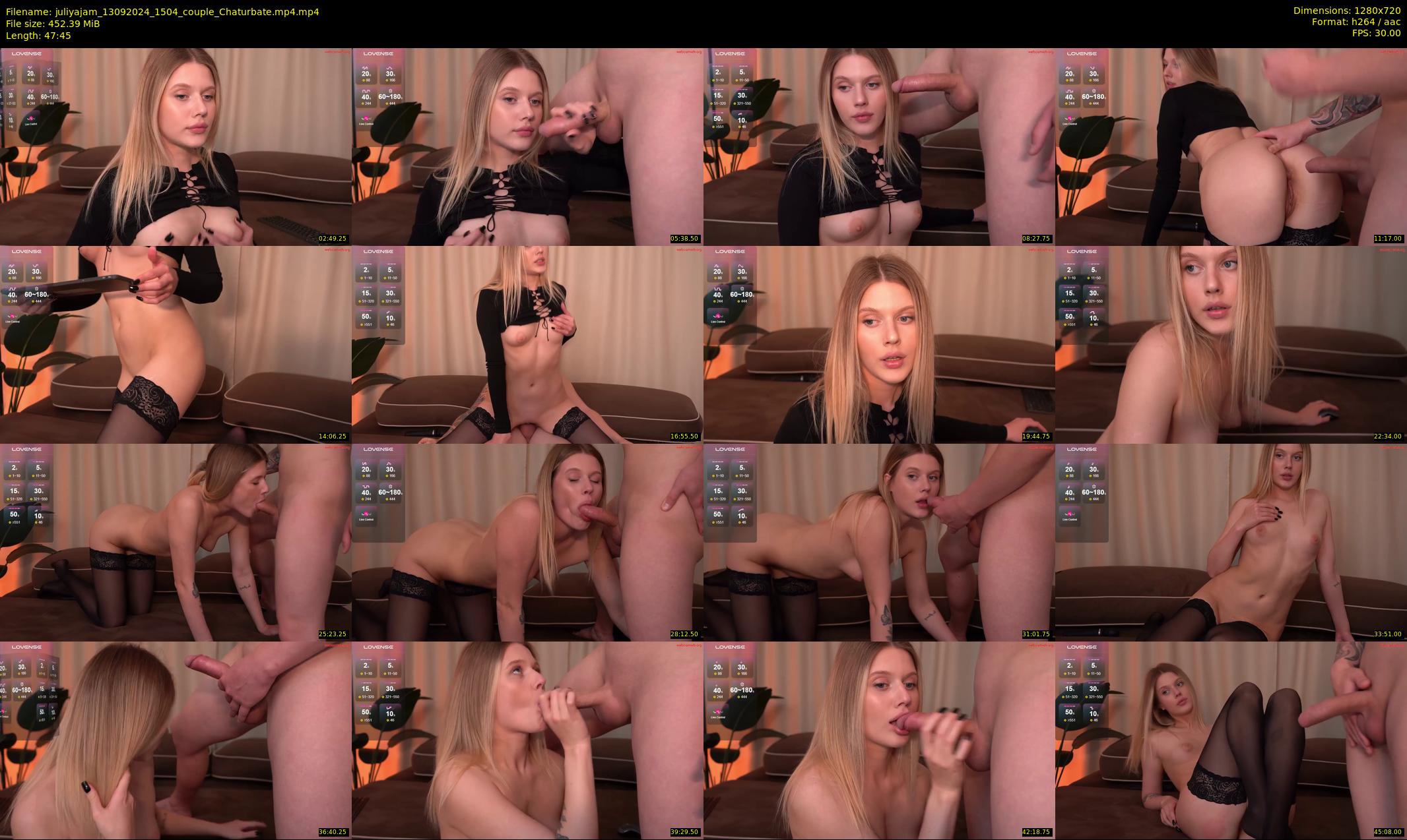 juliyajam — 48 minute Chaturbate couple cam show recording, 720p, Sep 13, 2024