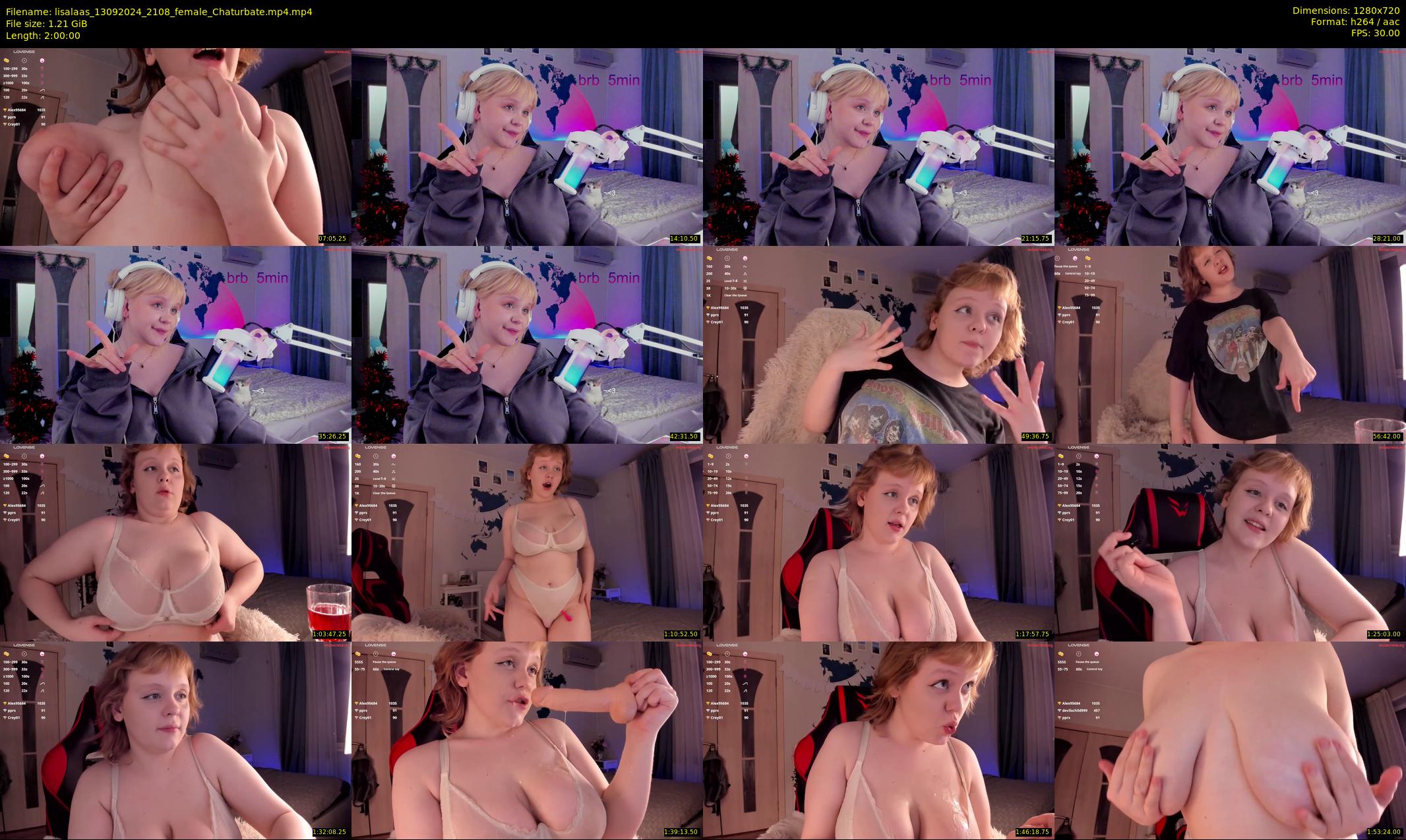 lisalaas — 120 minute Chaturbate female cam show recording, 720p, Sep 13, 2024