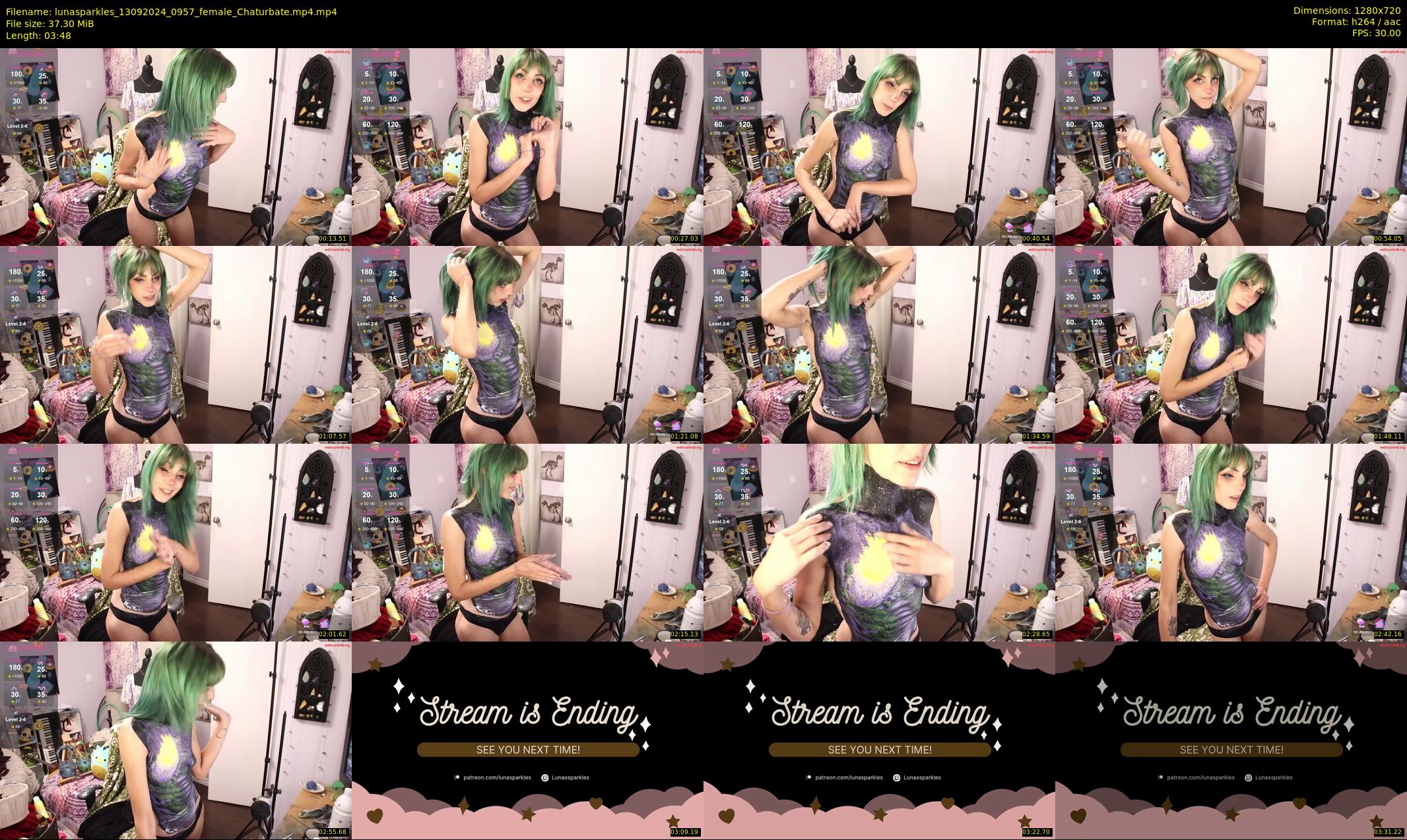 lunasparkles — 4 minute Chaturbate female cam show recording, 720p, Sep 13, 2024