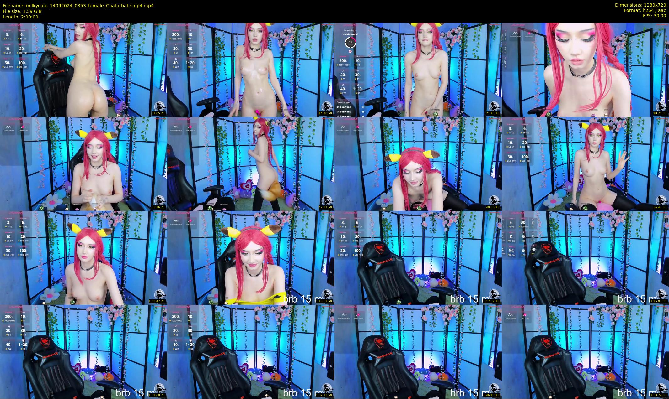 milkycute — 120 minute Chaturbate female cam show recording, 720p, Sep 14, 2024