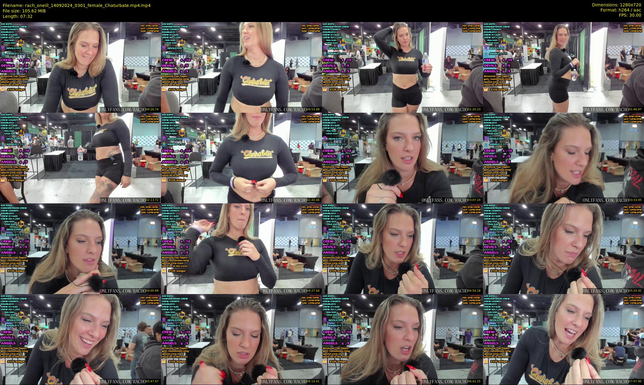 rach_oneill — 8 minute Chaturbate female cam show recording, 720p, Sep 14, 2024
