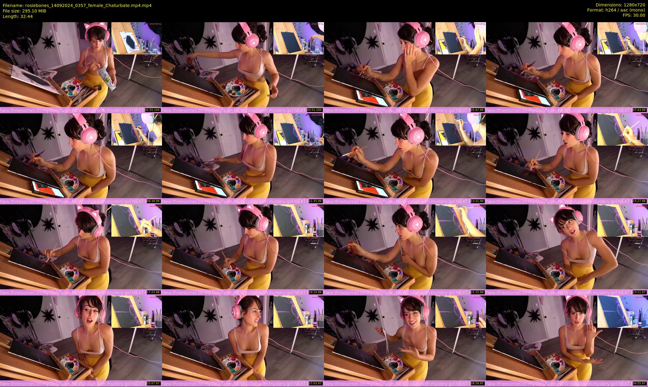 rosiebones — 33 minute Chaturbate female cam show recording, 720p, Sep 14, 2024