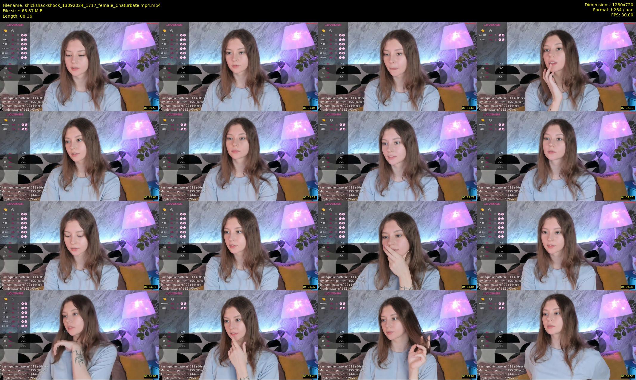 shickshackshock — 9 minute Chaturbate female cam show recording, 720p, Sep 13, 2024