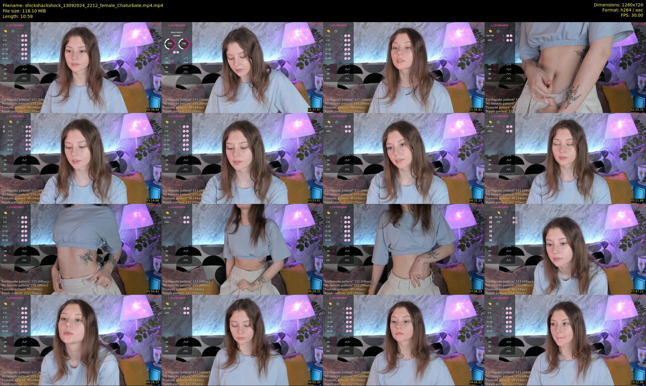 shickshackshock — 11 minute Chaturbate female cam show recording, 720p, Sep 13, 2024