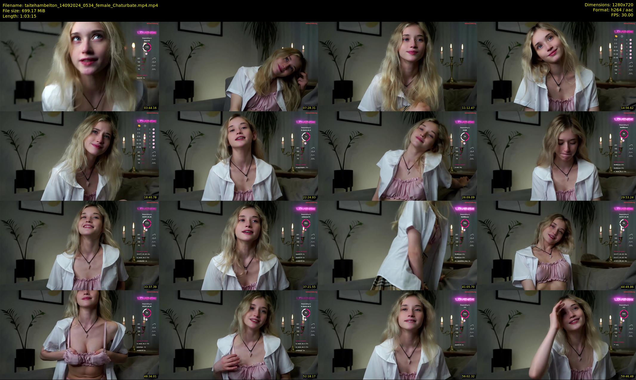 taitehambelton — 64 minute Chaturbate female cam show recording, 720p, Sep 14, 2024