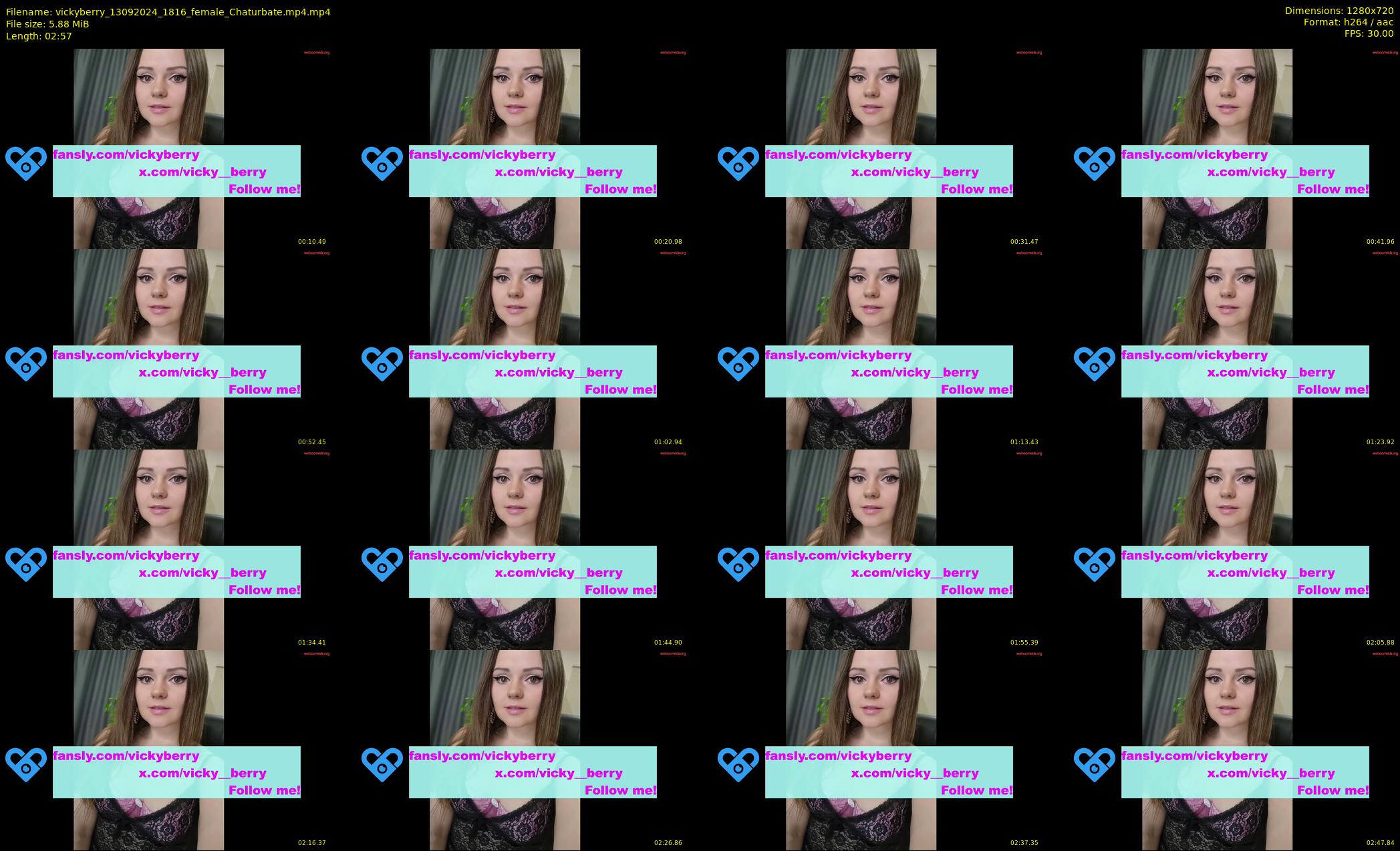 vickyberry — 3 minute Chaturbate female cam show recording, 720p, Sep 13, 2024
