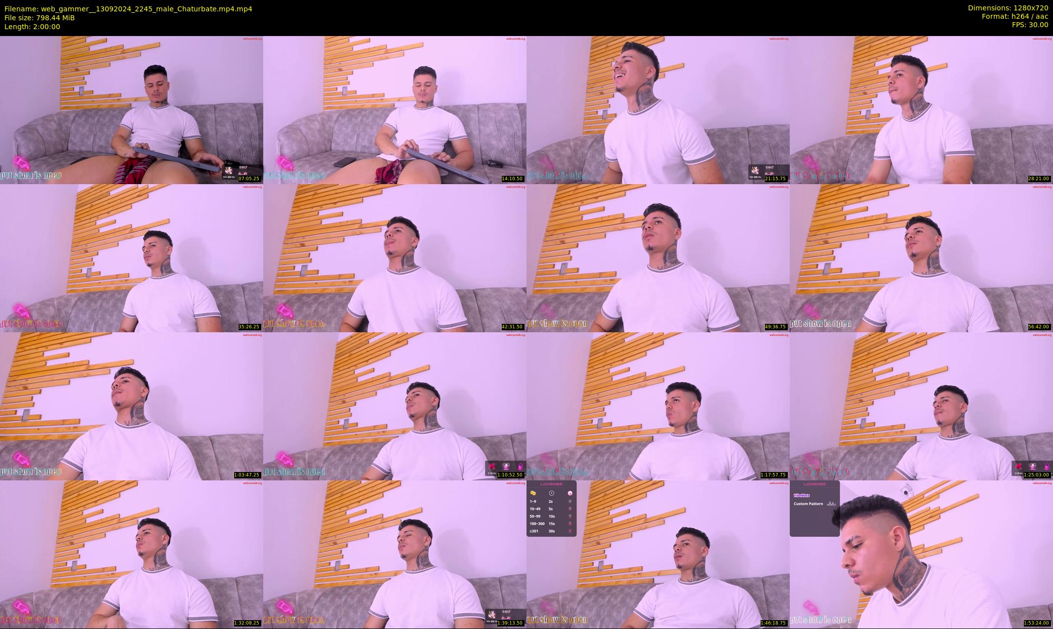 web_gammer_ — 120 minute Chaturbate male cam show recording, 720p, Sep 13, 2024