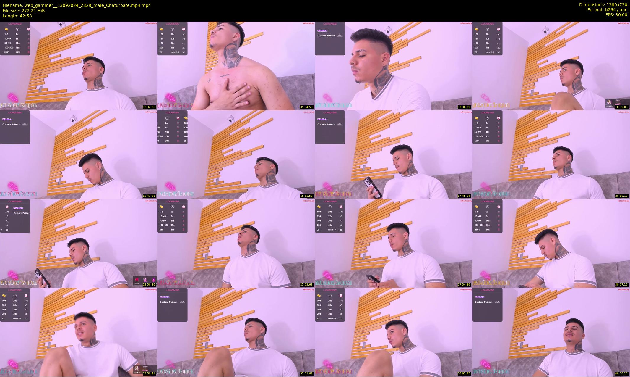 web_gammer_ — 43 minute Chaturbate male cam show recording, 720p, Sep 13, 2024