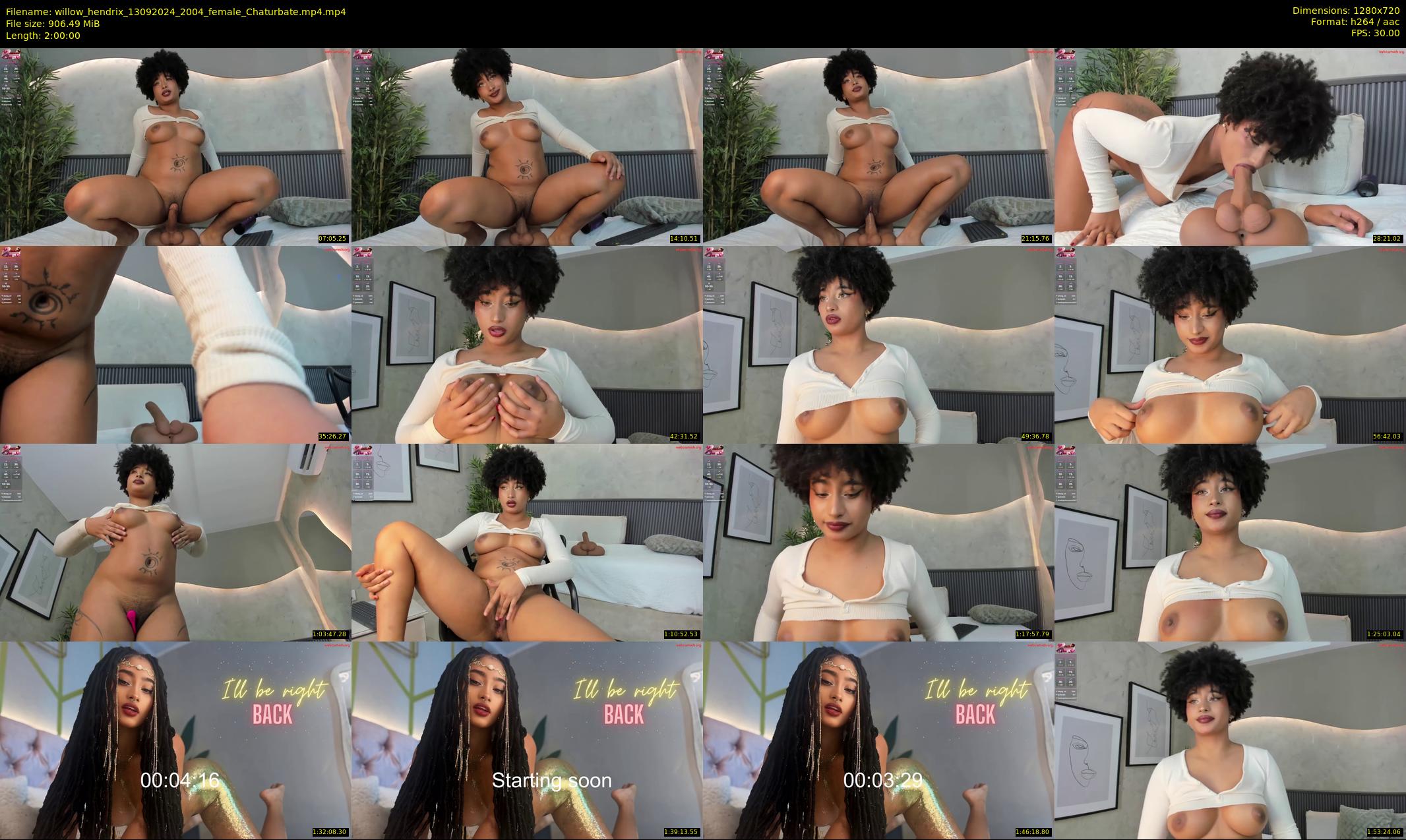 willow_hendrix — 120 minute Chaturbate female cam show recording, 720p, Sep 13, 2024
