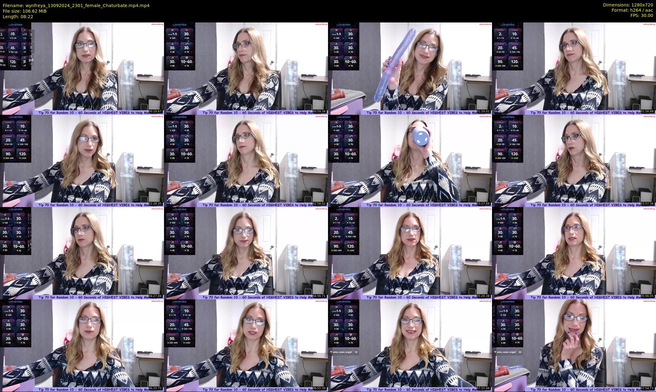 wynfreya — 9 minute Chaturbate female cam show recording, 720p, Sep 13, 2024