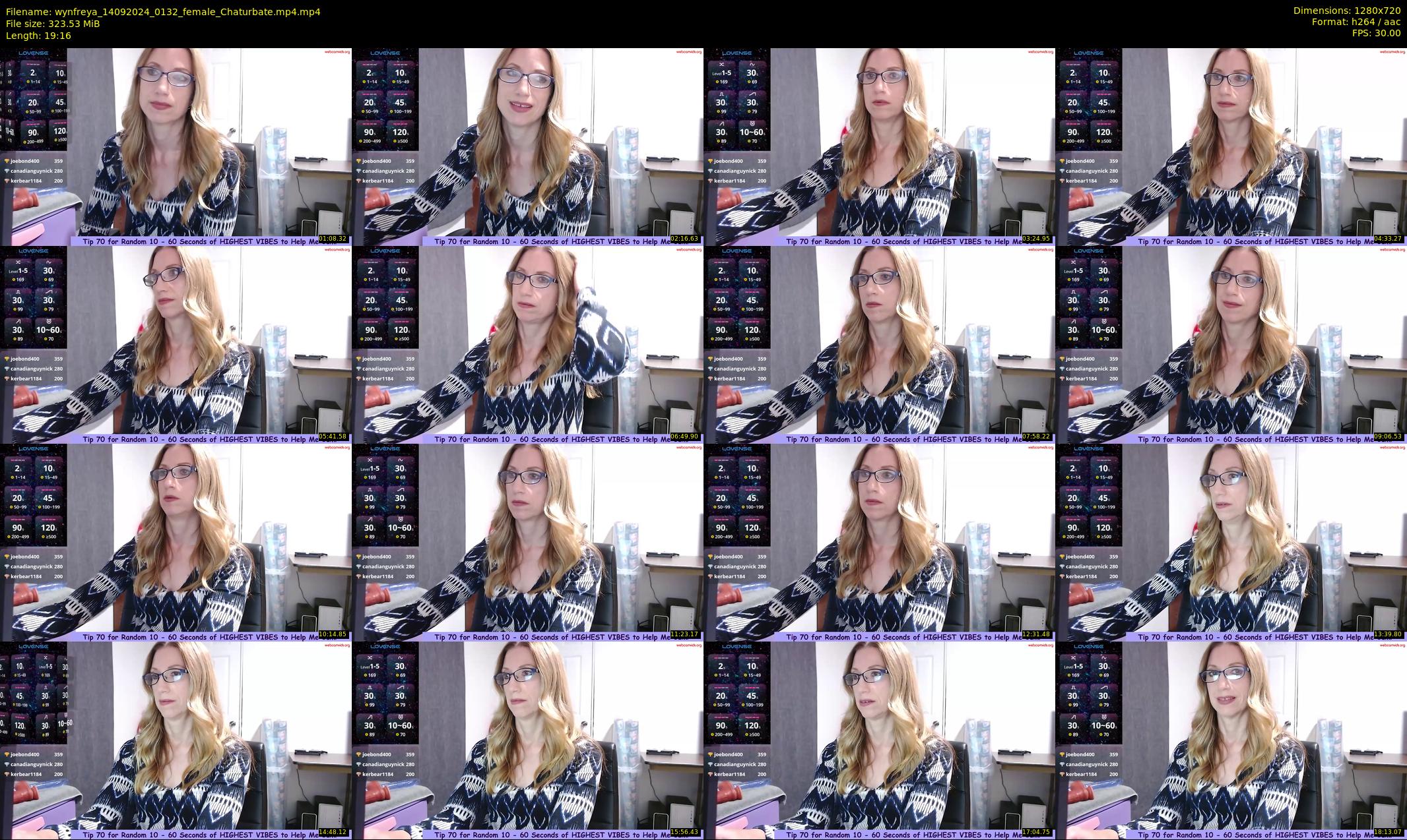 wynfreya — 20 minute Chaturbate female cam show recording, 720p, Sep 14, 2024