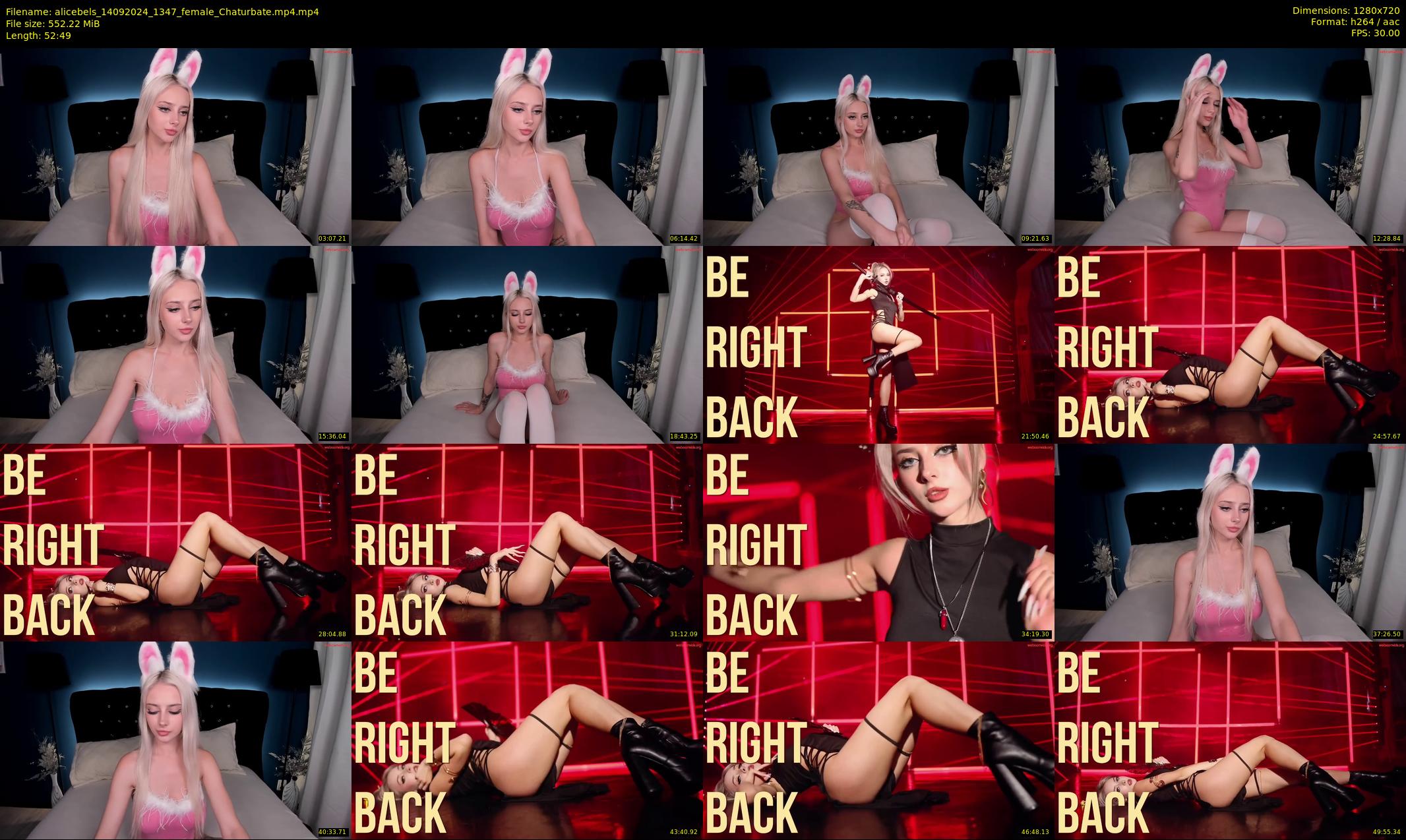 alicebels — 53 minute Chaturbate female cam show recording, 720p, Sep 14, 2024