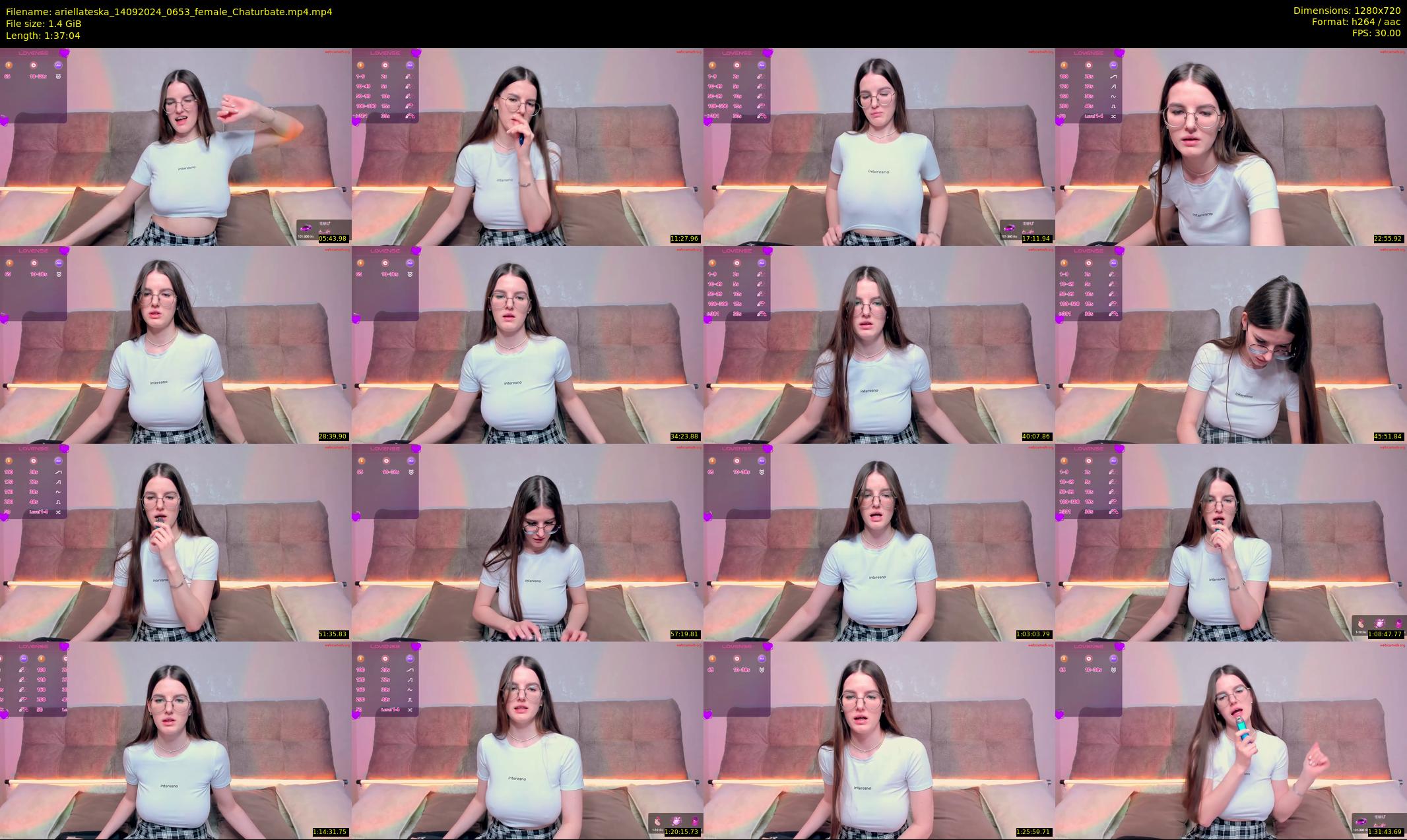 ariellateska — 98 minute Chaturbate female cam show recording, 720p, Sep 14, 2024