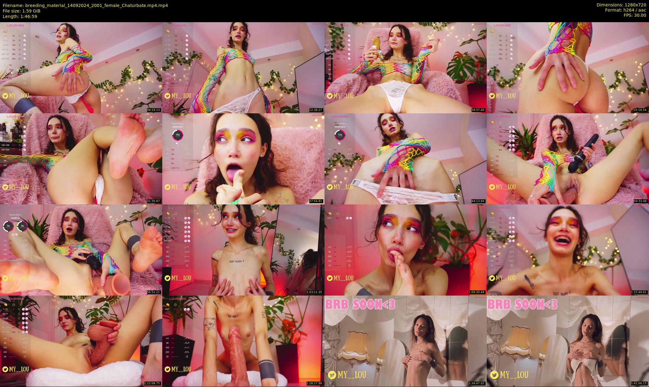 breeding_material — 107 minute Chaturbate female cam show recording, 720p, Sep 14, 2024
