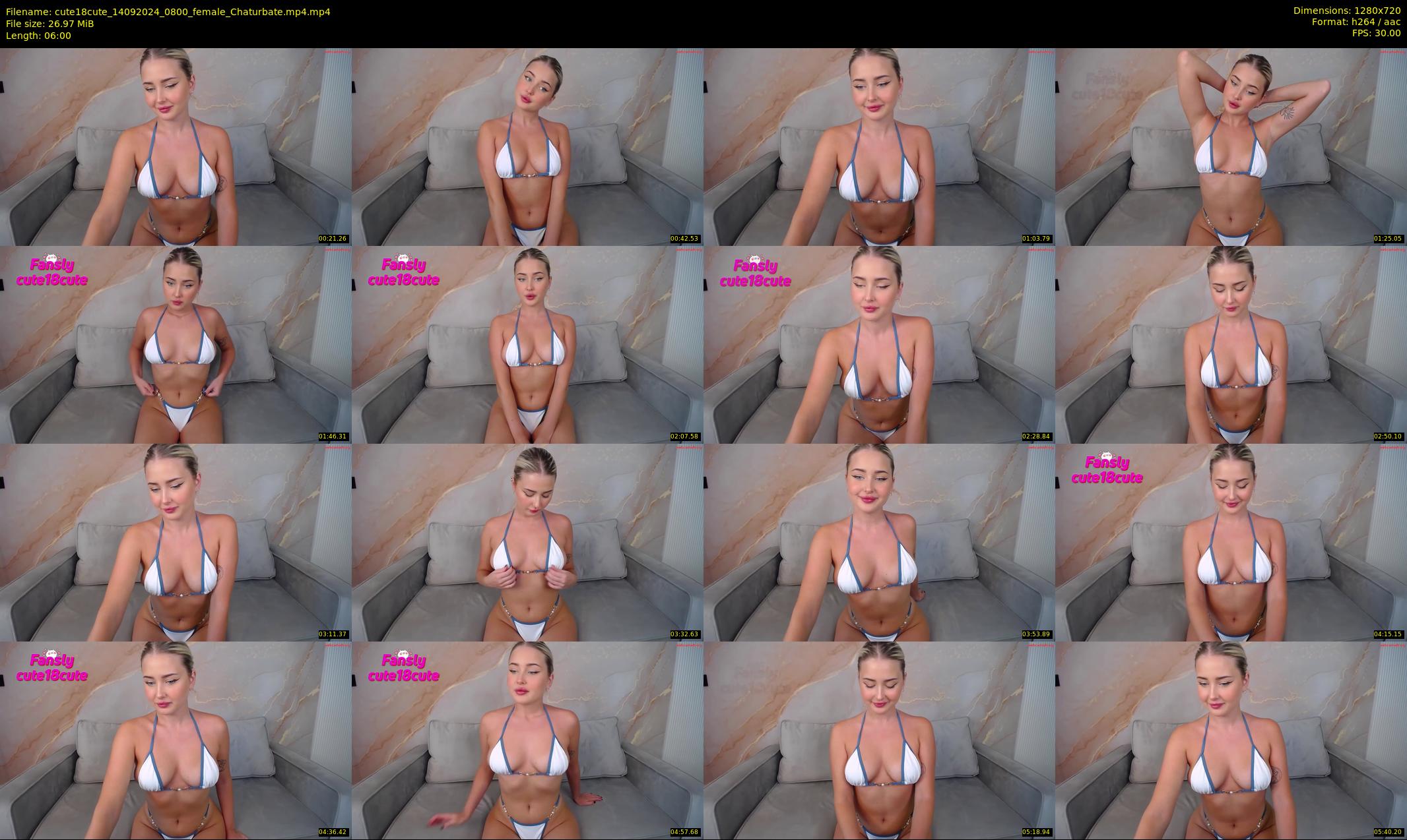 cute18cute — 6 minute Chaturbate female cam show recording, 720p, Sep 14, 2024