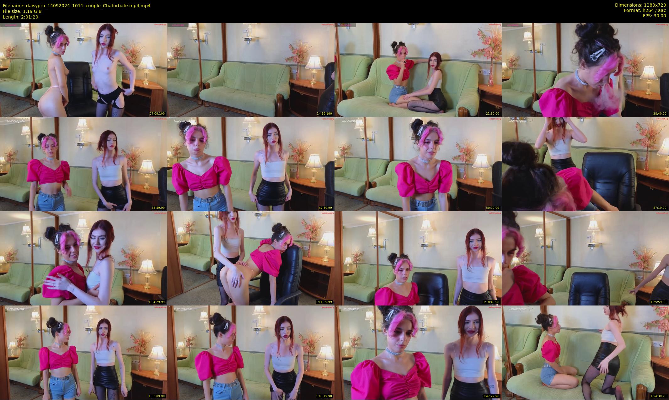 daisypro — 122 minute Chaturbate couple cam show recording, 720p, Sep 14, 2024