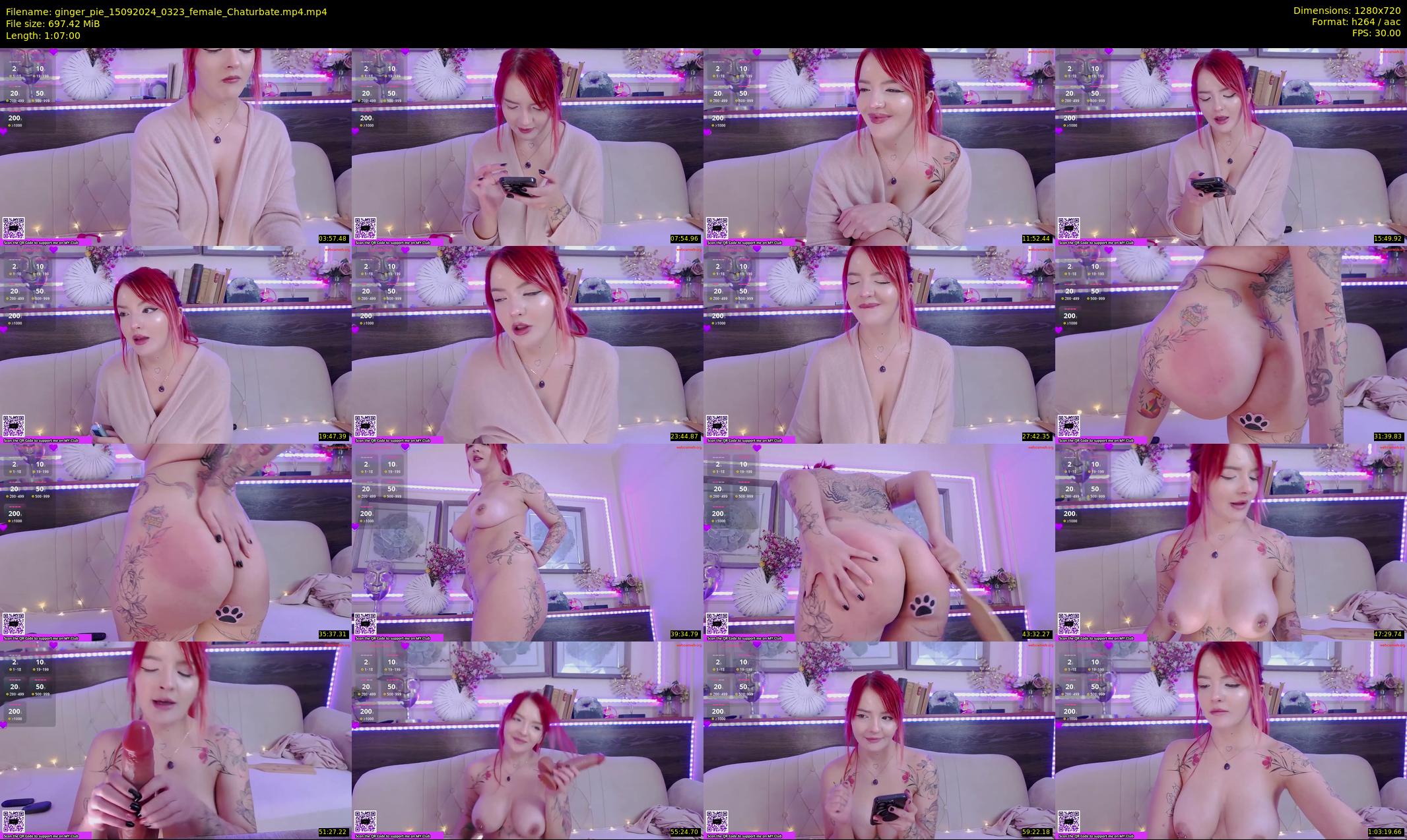 ginger_pie — 67 minute Chaturbate female cam show recording, 720p, Sep 15, 2024