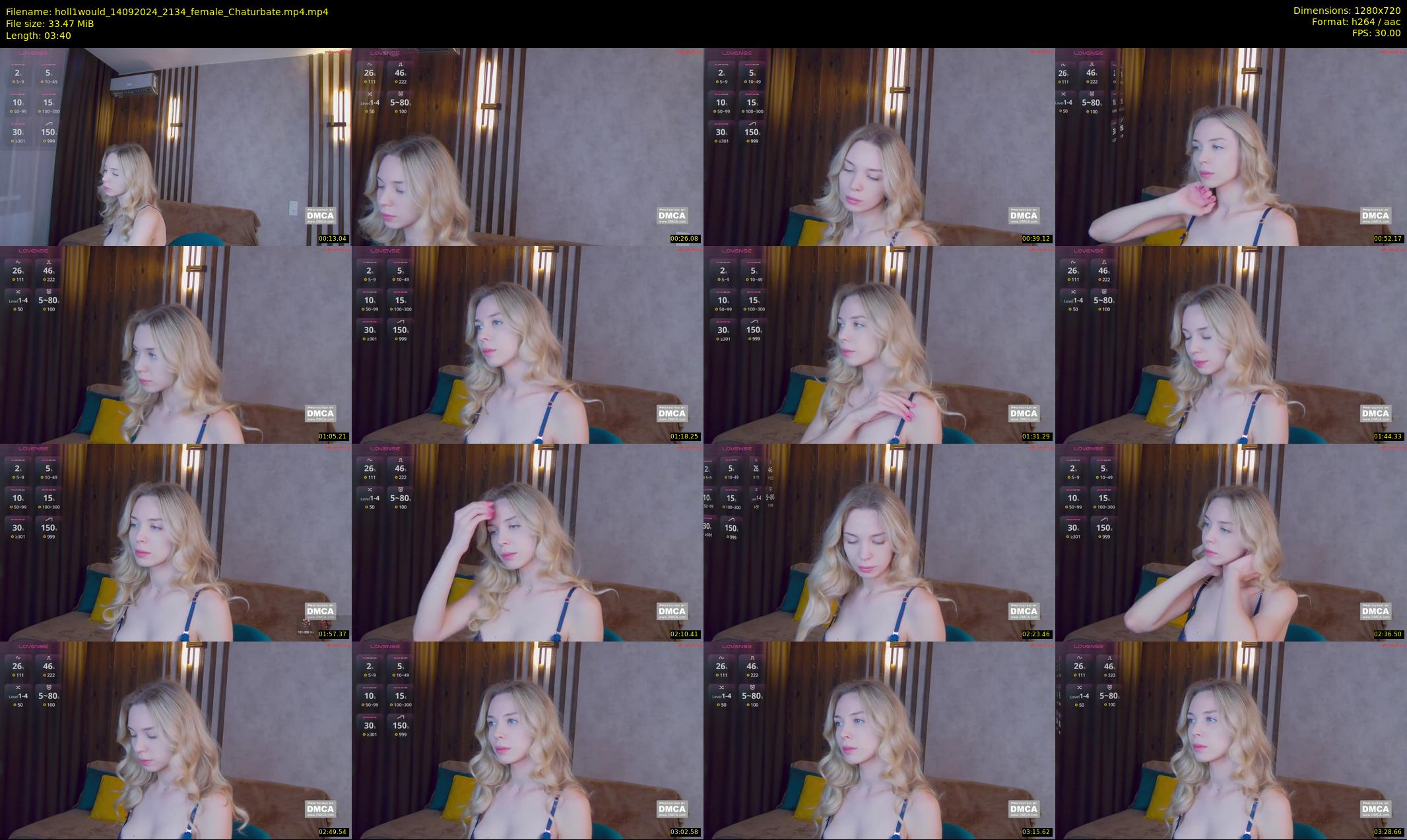 holl1would — 4 minute Chaturbate female cam show recording, 720p, Sep 14, 2024