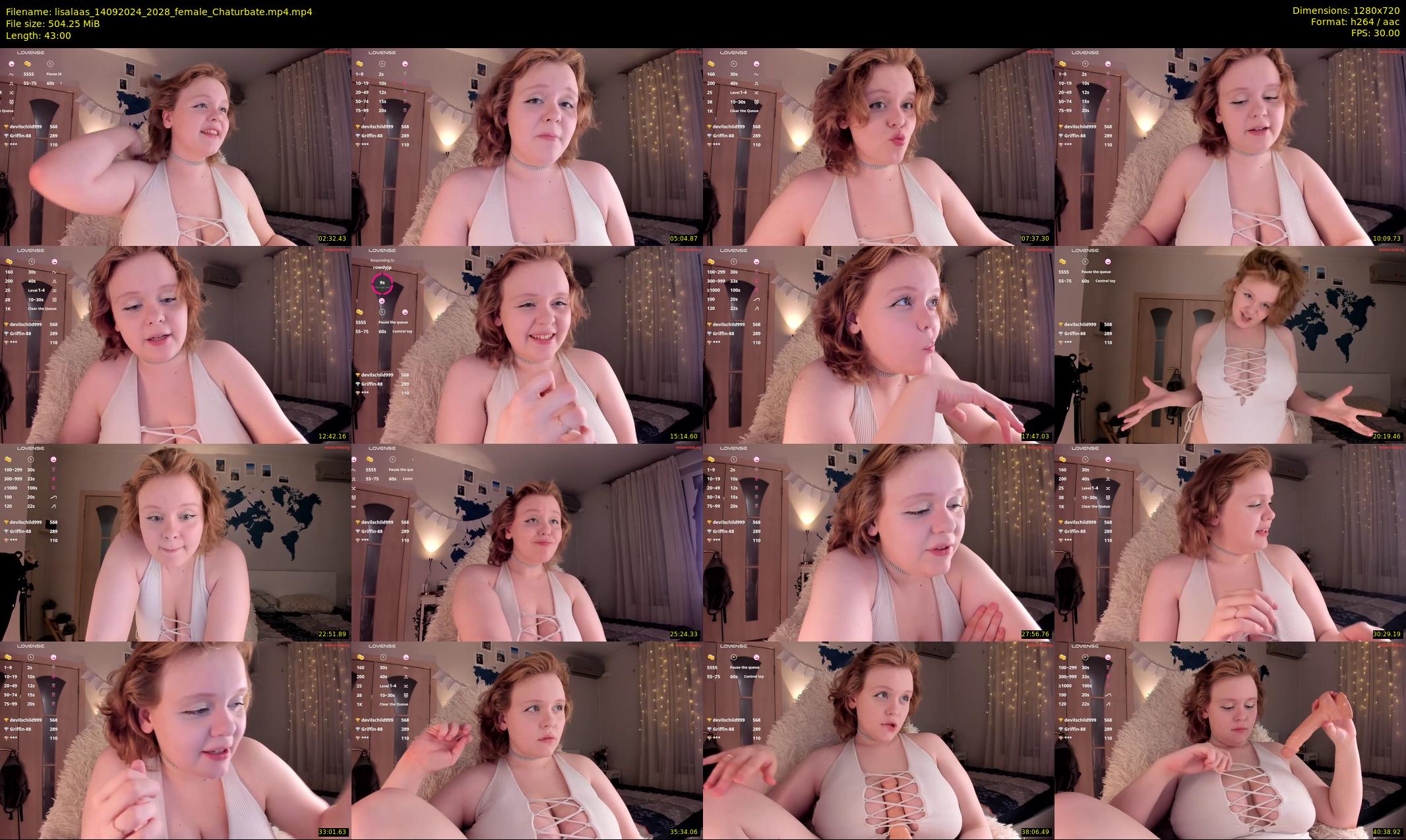 lisalaas — 43 minute Chaturbate female cam show recording, 720p, Sep 14, 2024