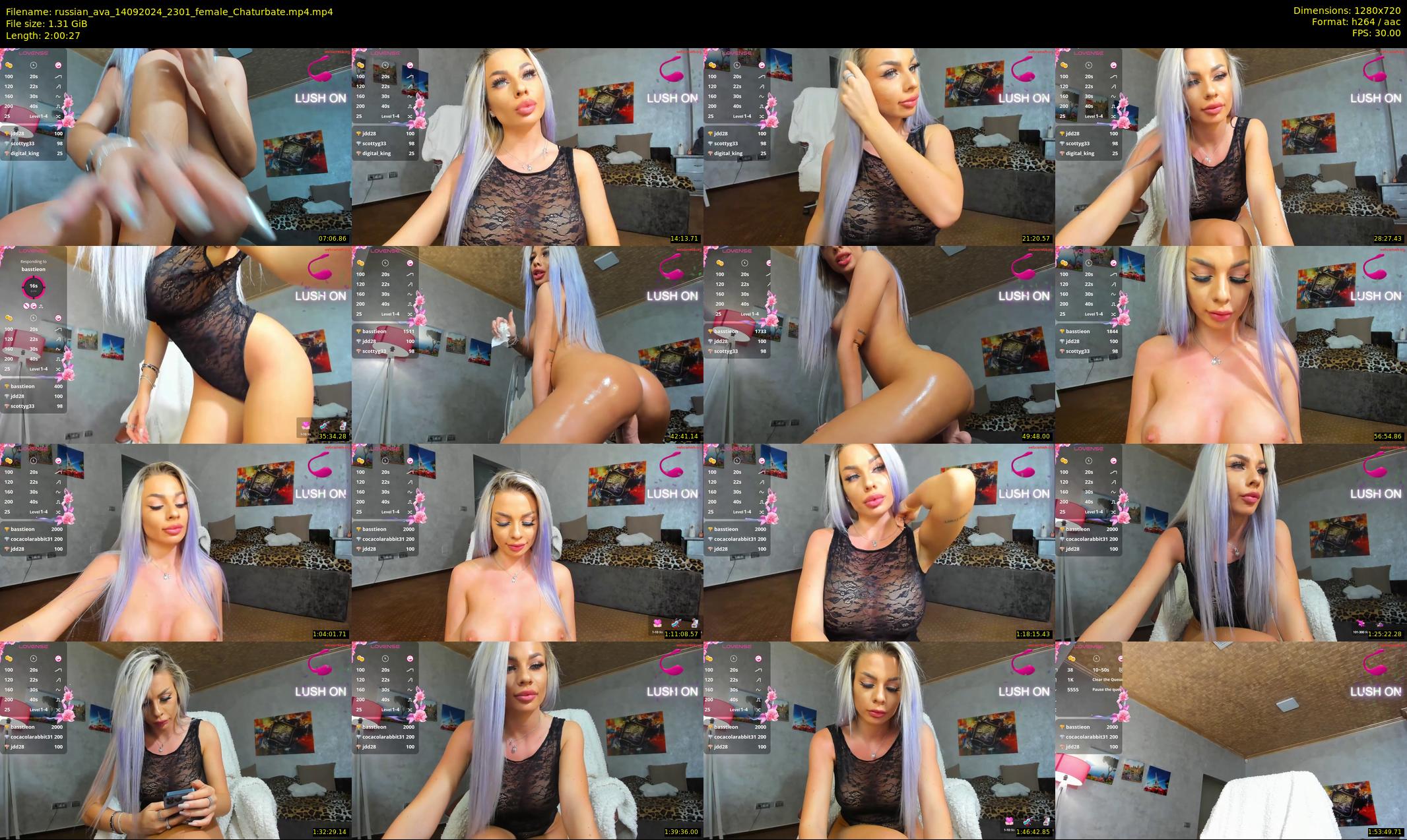 russian_ava — 121 minute Chaturbate female cam show recording, 720p, Sep 14, 2024