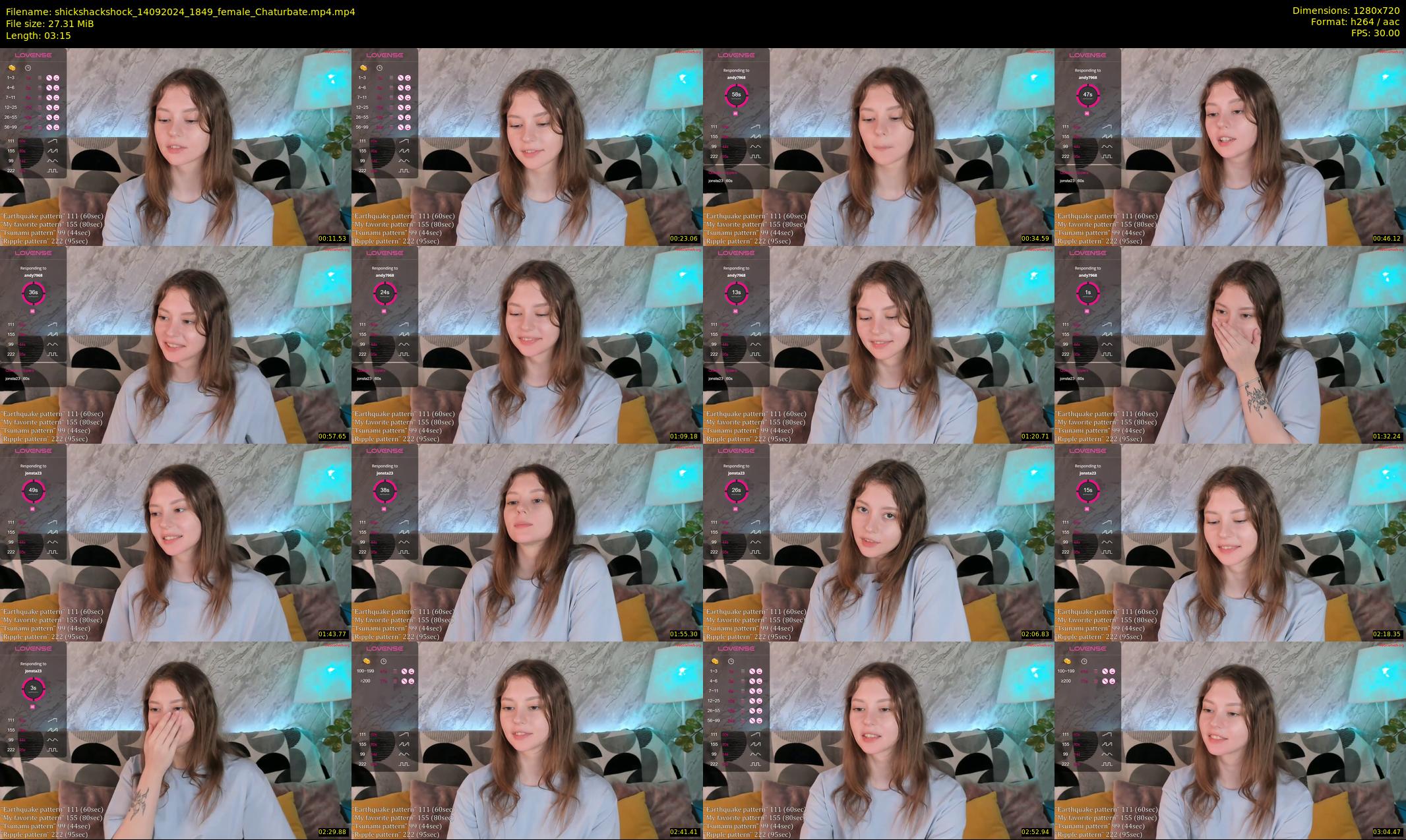 shickshackshock — 4 minute Chaturbate female cam show recording, 720p, Sep 14, 2024