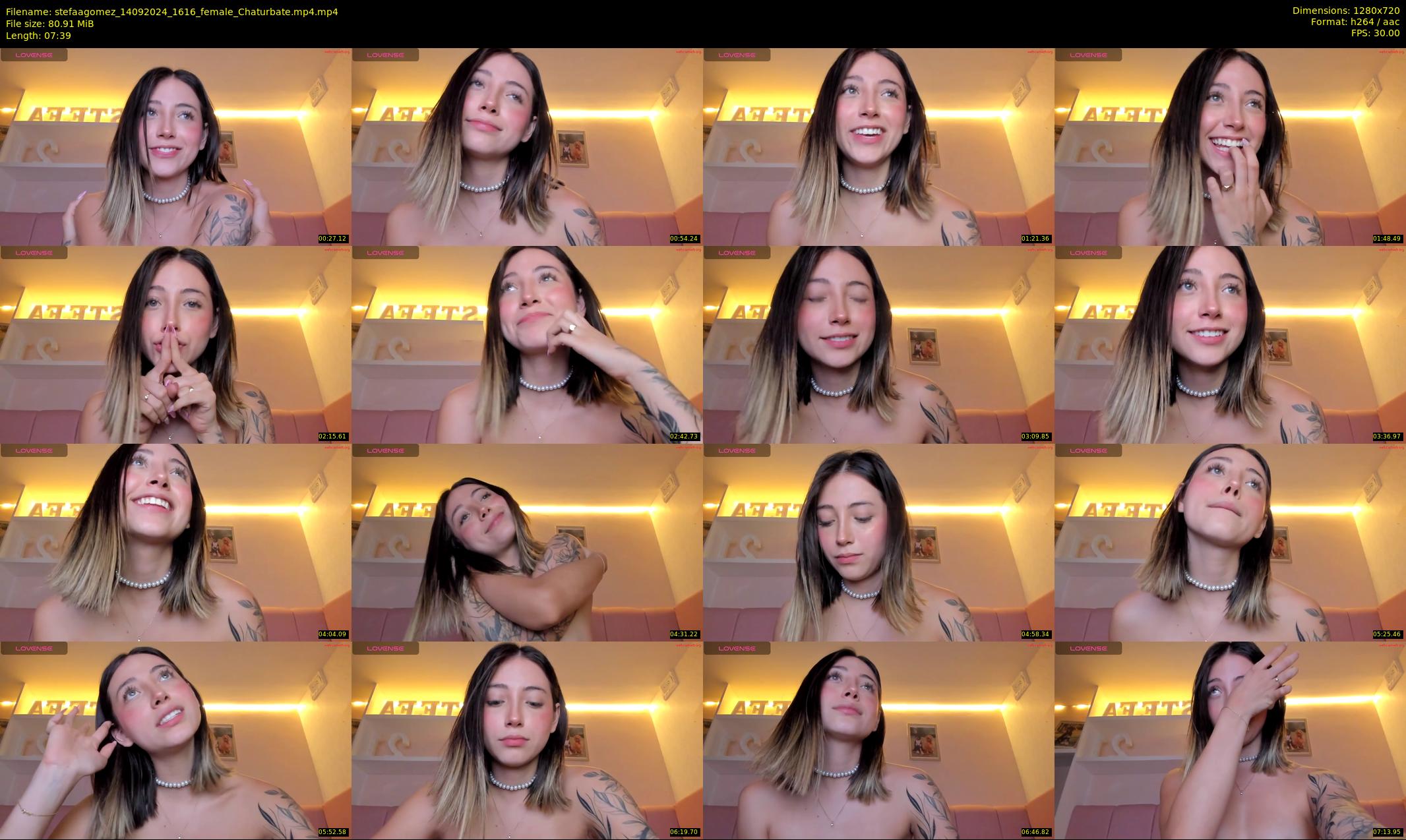 stefaagomez — 8 minute Chaturbate female cam show recording, 720p, Sep 14, 2024