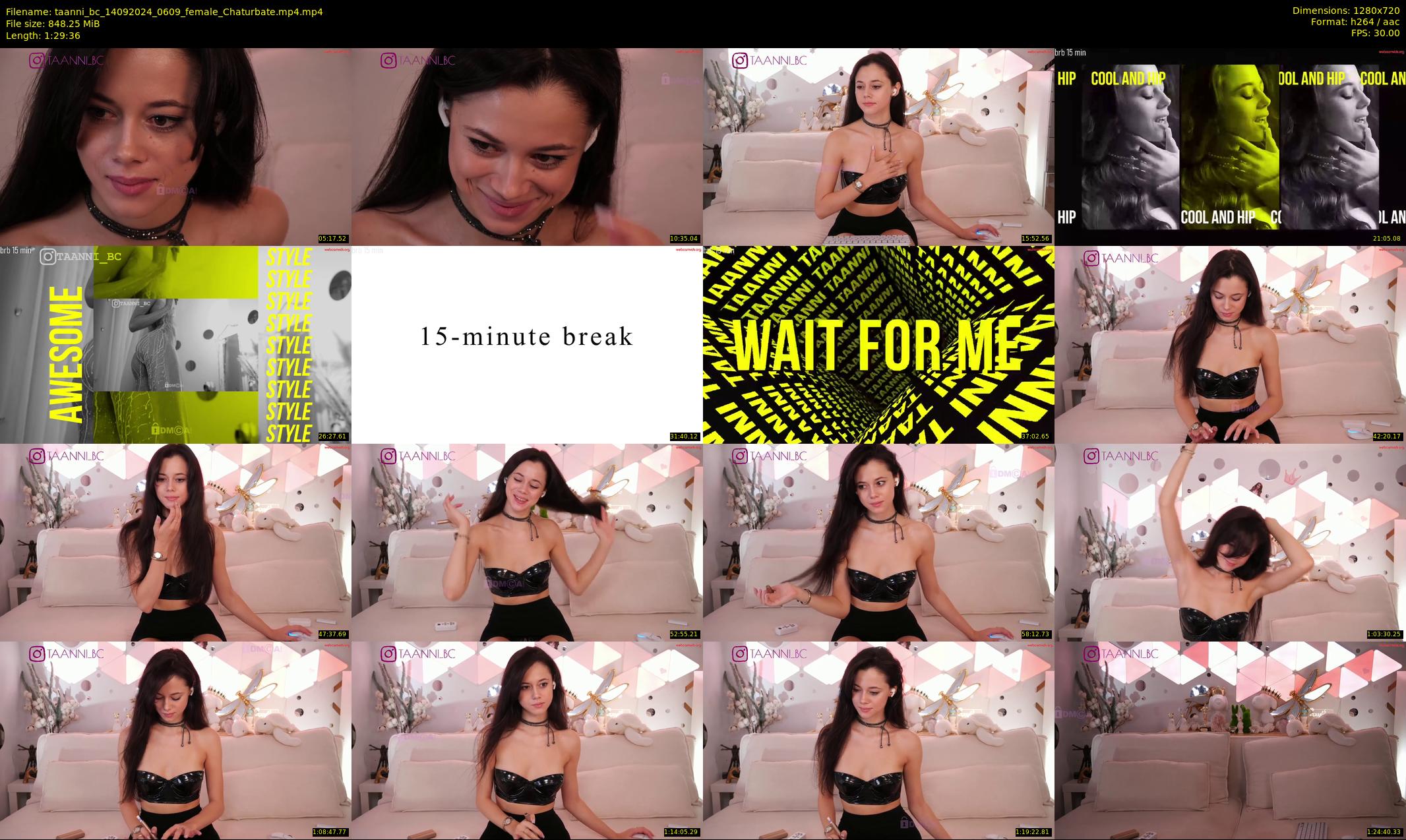 taanni_bc — 90 minute Chaturbate female cam show recording, 720p, Sep 14, 2024