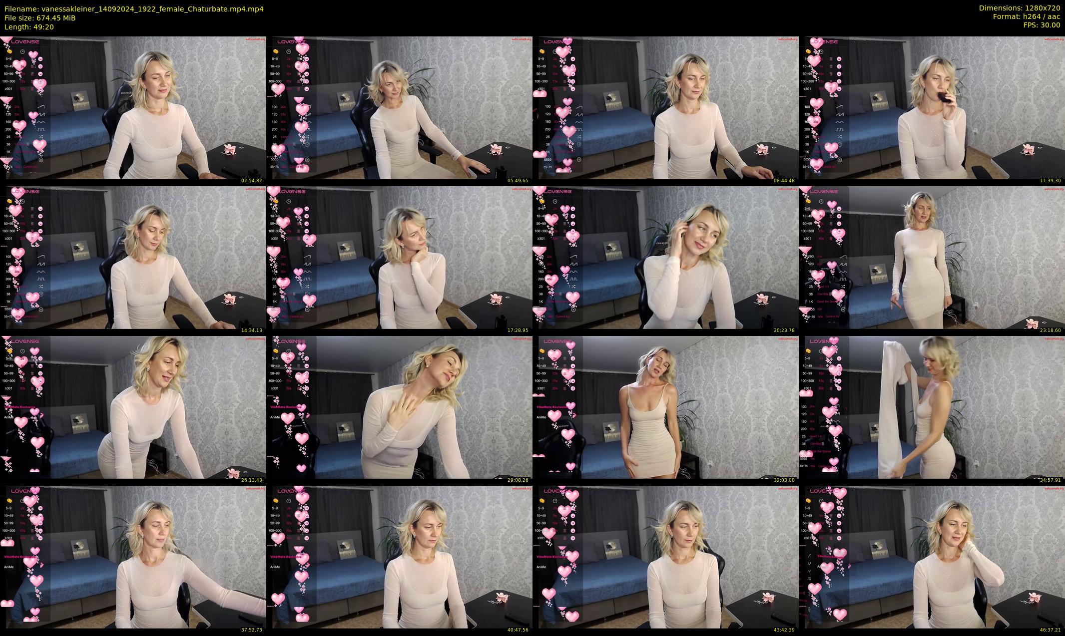 vanessakleiner — 50 minute Chaturbate female cam show recording, 720p, Sep 14, 2024
