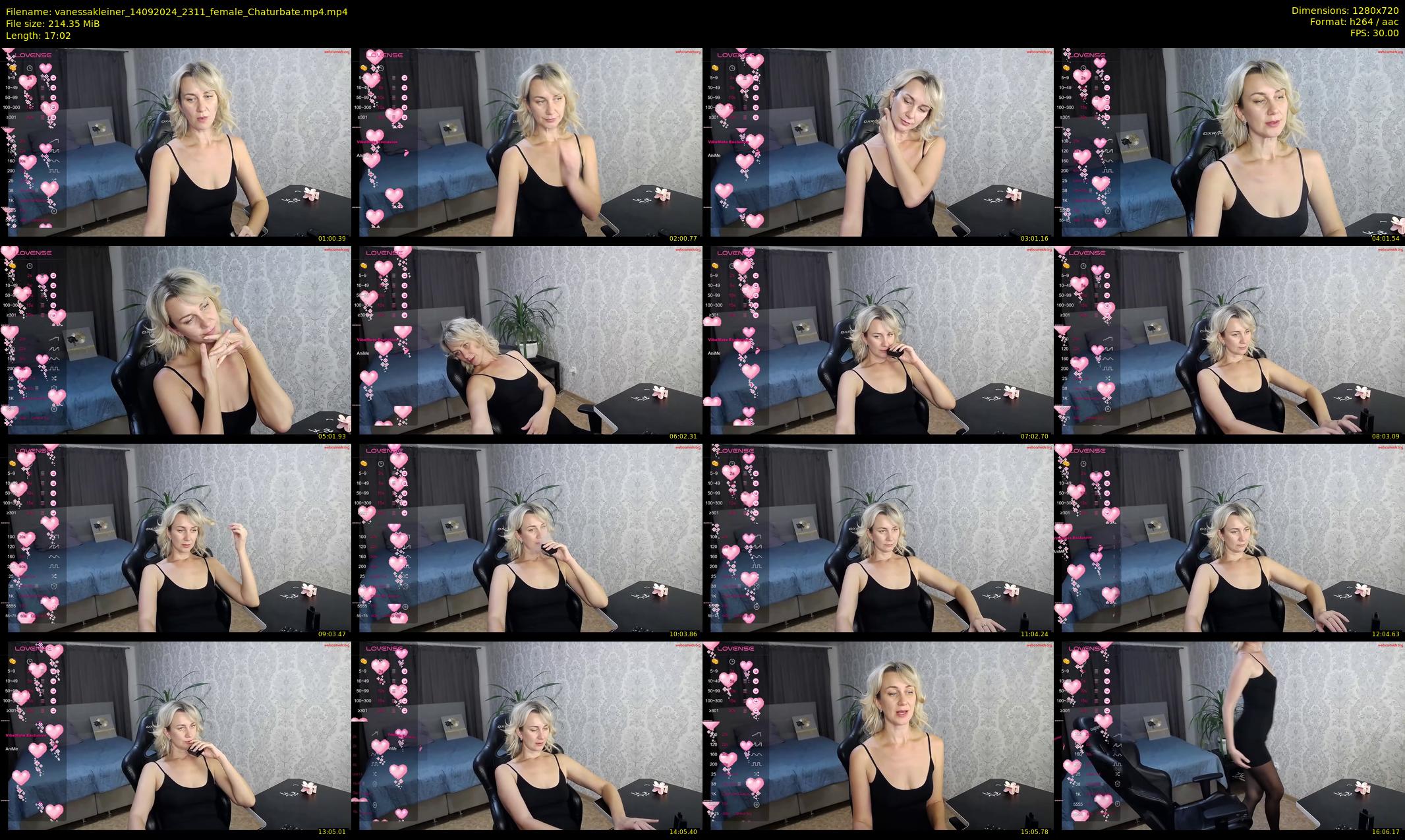 vanessakleiner — 18 minute Chaturbate female cam show recording, 720p, Sep 14, 2024
