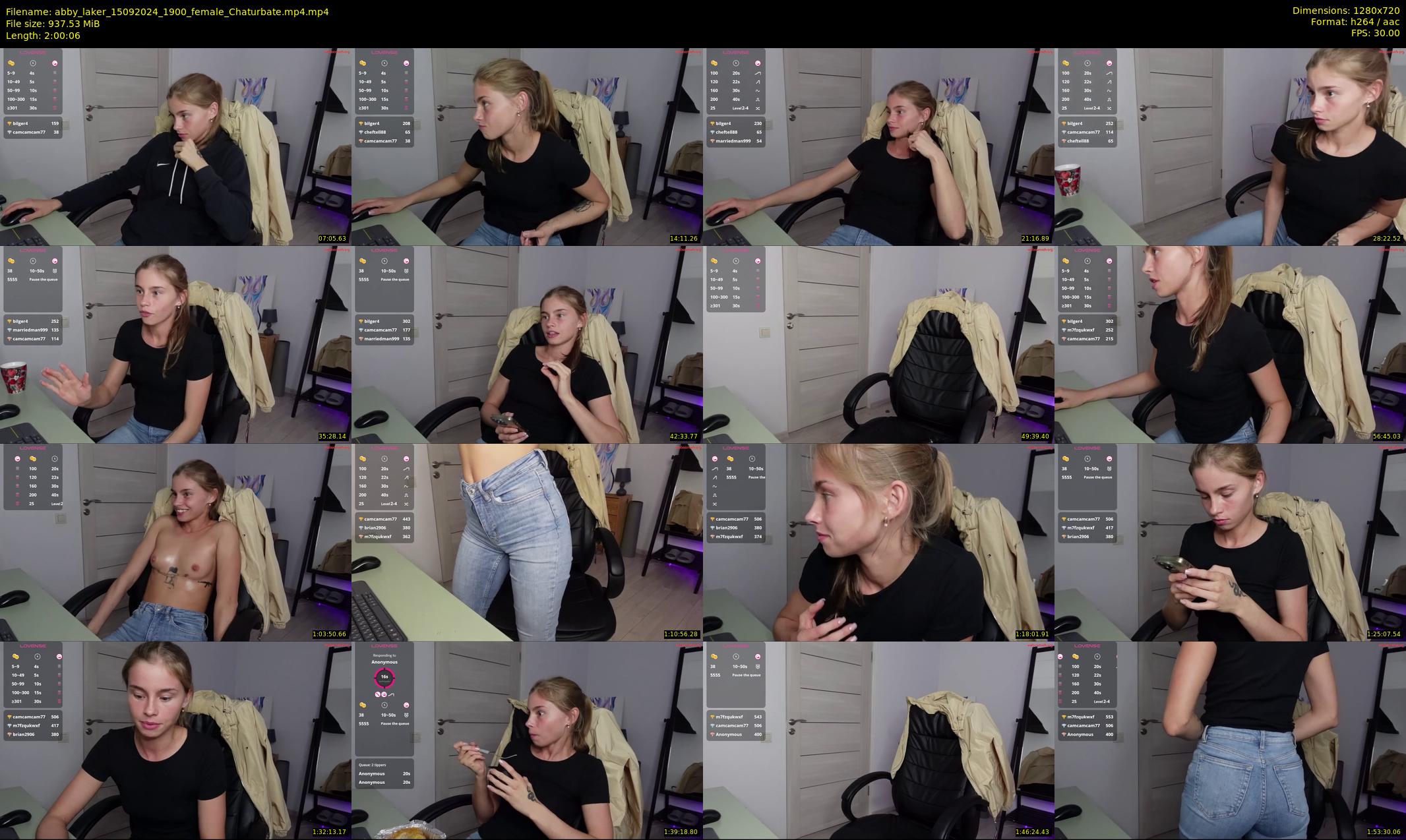 abby_laker — 121 minute Chaturbate female cam show recording, 720p, Sep 15, 2024