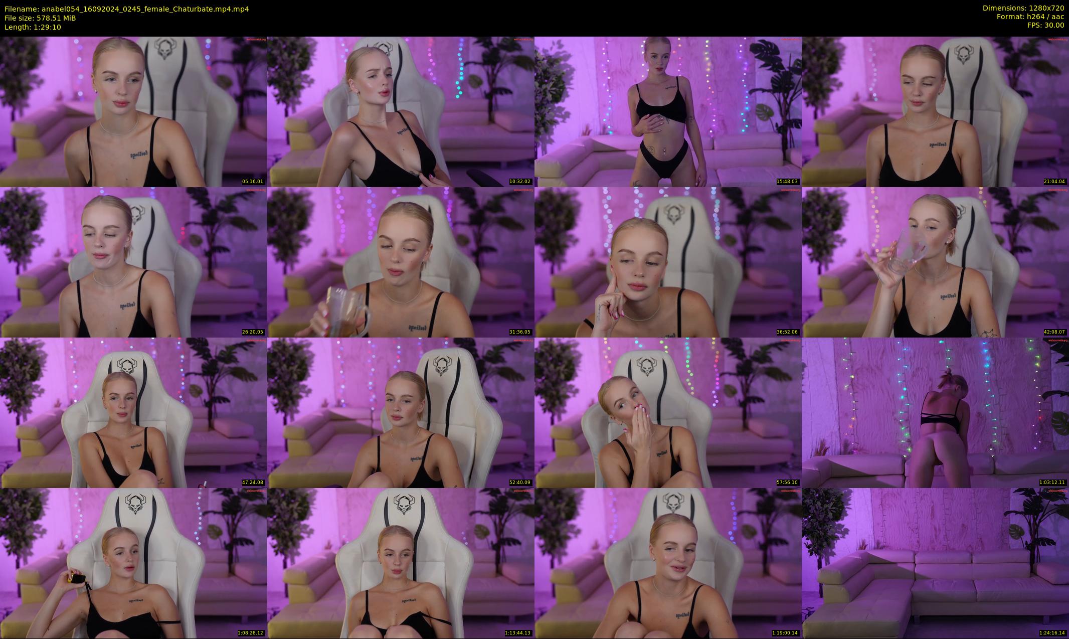 anabel054 — 90 minute Chaturbate female cam show recording, 720p, Sep 16, 2024