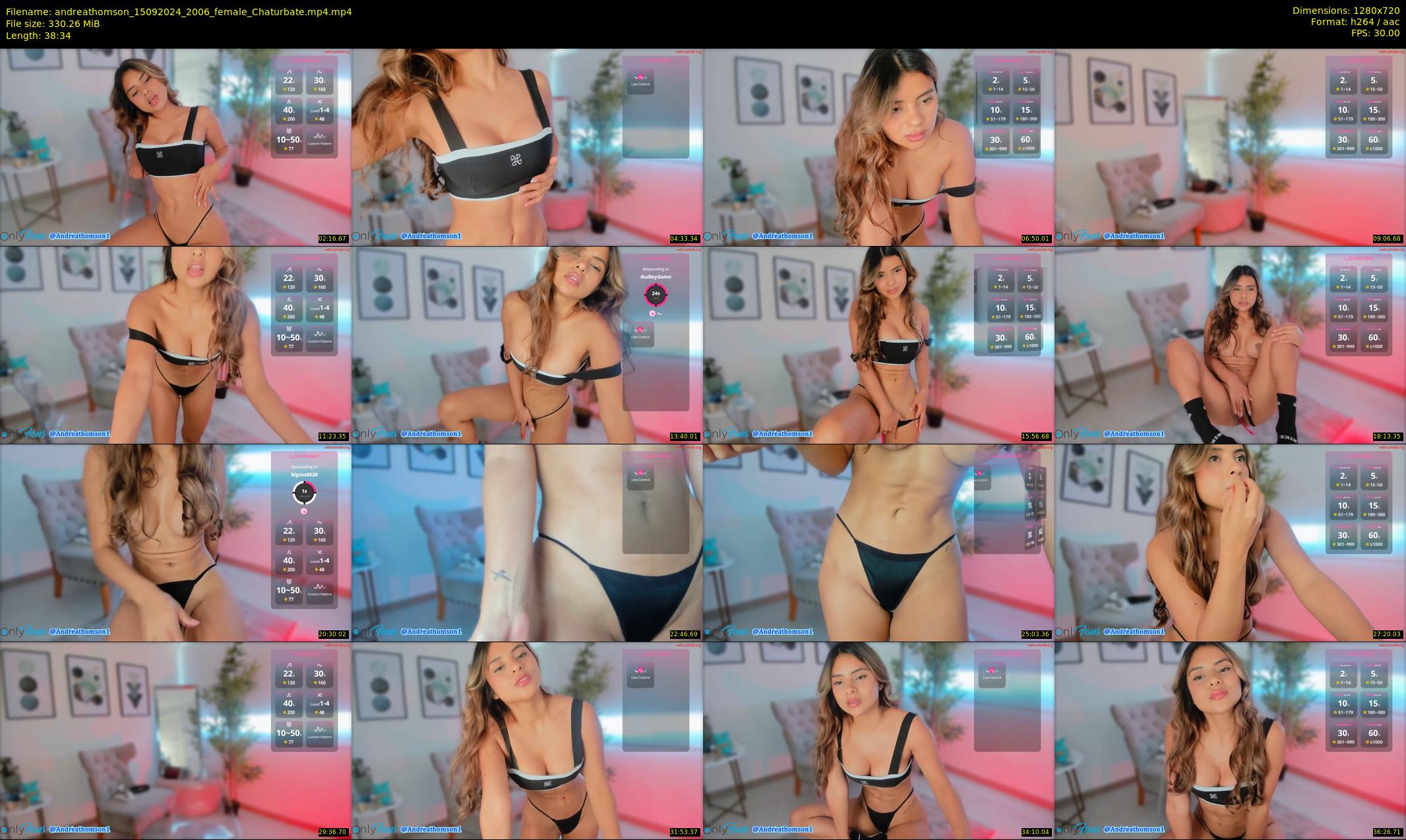andreathomson — 39 minute Chaturbate female cam show recording, 720p, Sep 15, 2024