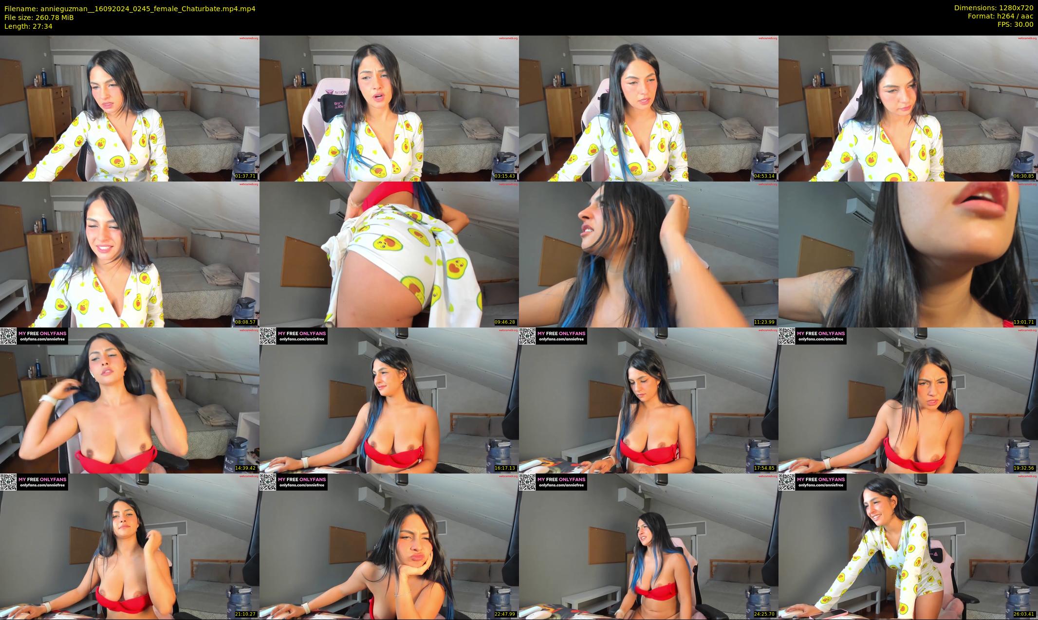annieguzman_ — 28 minute Chaturbate female cam show recording, 720p, Sep 16, 2024