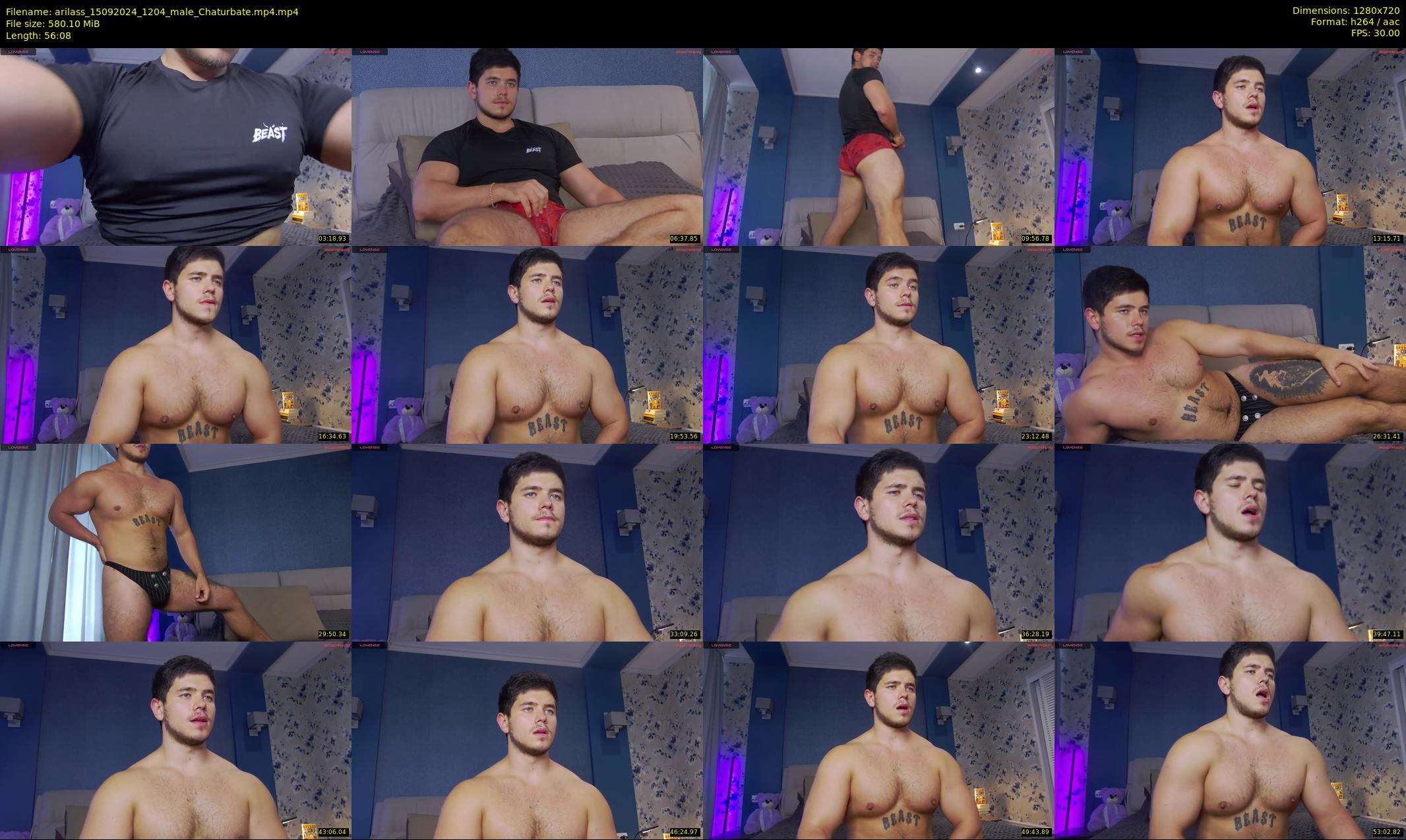 arilass — 57 minute Chaturbate male cam show recording, 720p, Sep 15, 2024