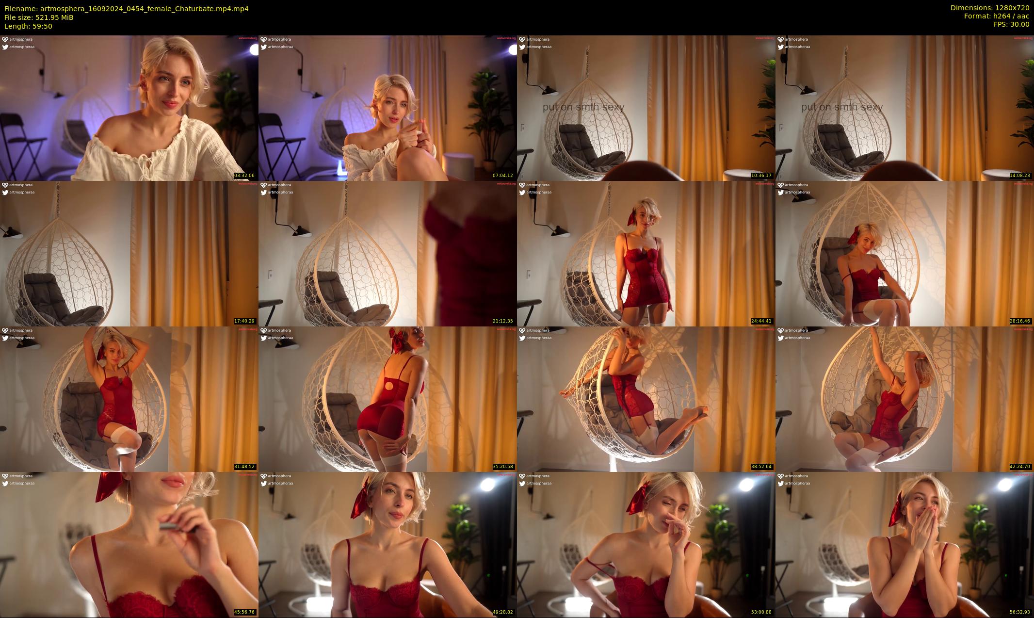 artmosphera — 60 minute Chaturbate female cam show recording, 720p, Sep 16, 2024