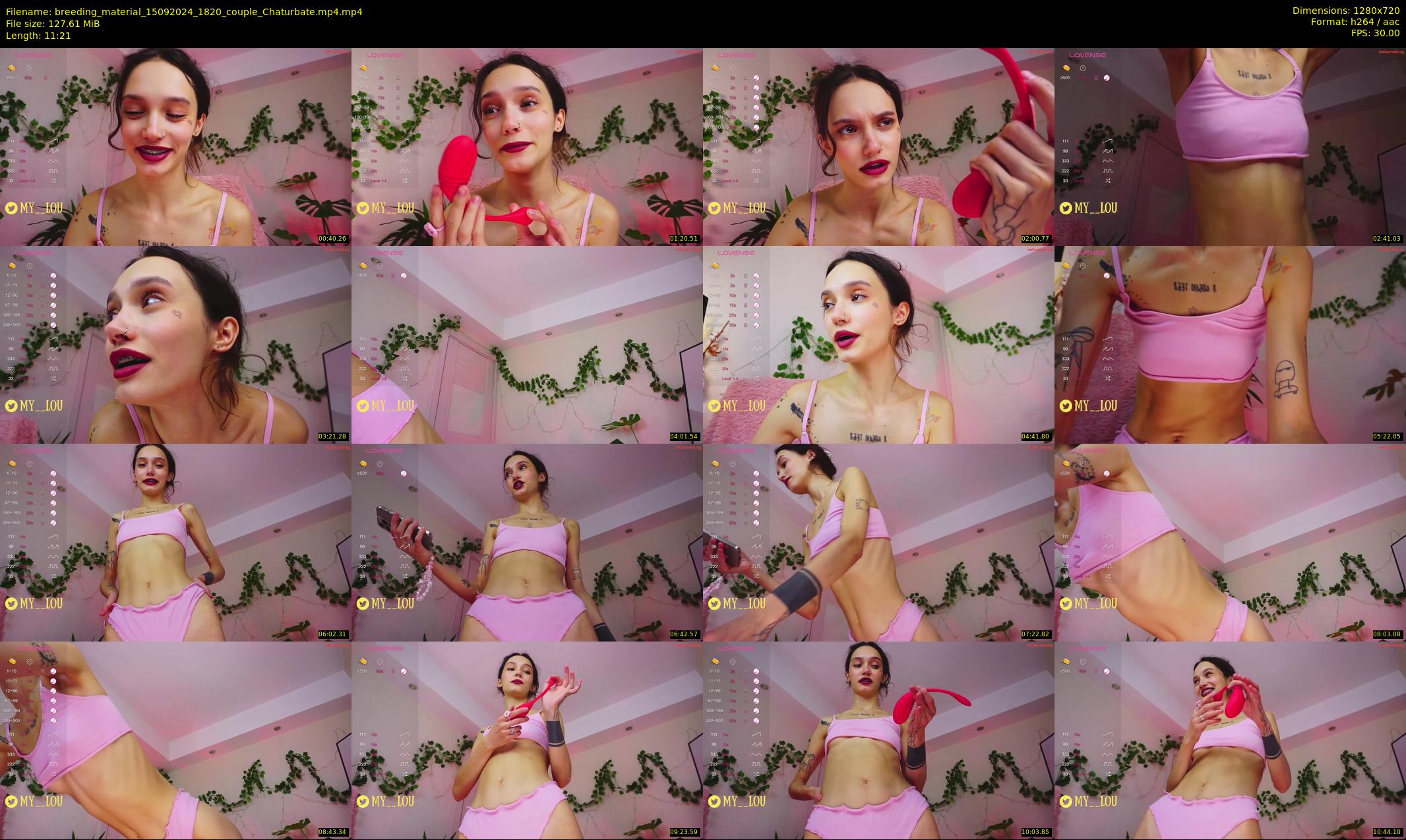 breeding_material — 12 minute Chaturbate female cam show recording, 720p, Sep 15, 2024