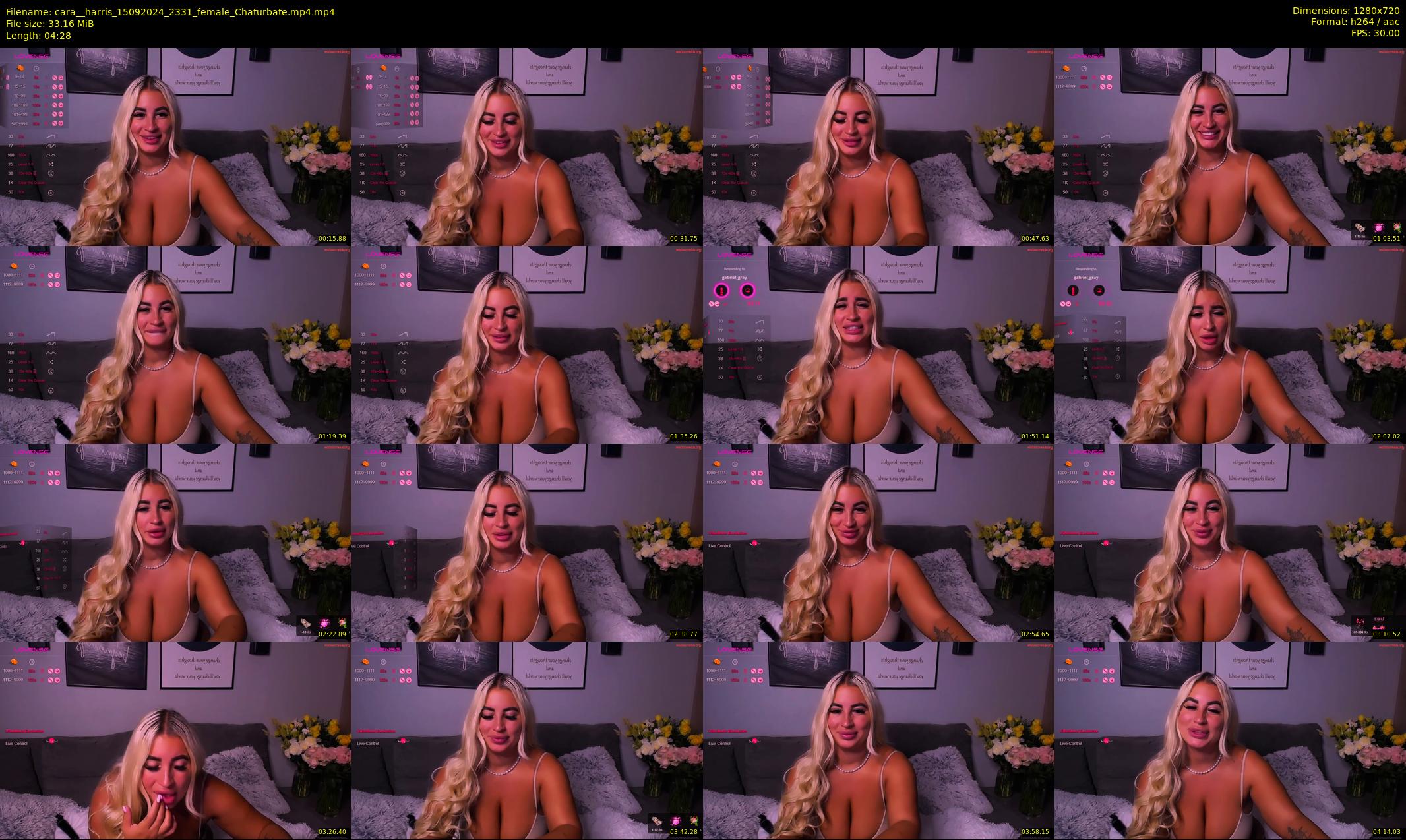 cara__harris — 5 minute Chaturbate female cam show recording, 720p, Sep 15, 2024