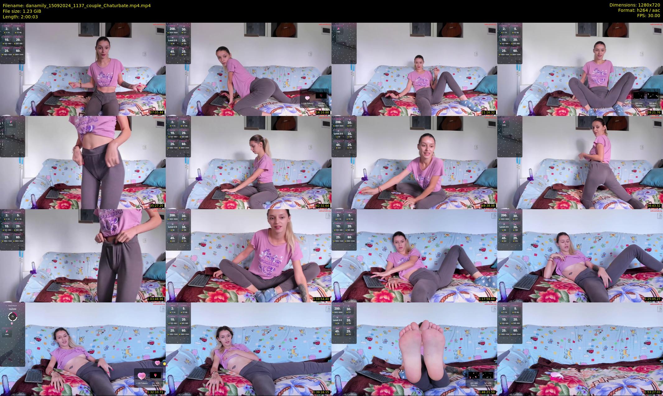 danamily — 121 minute Chaturbate female cam show recording, 720p, Sep 15, 2024