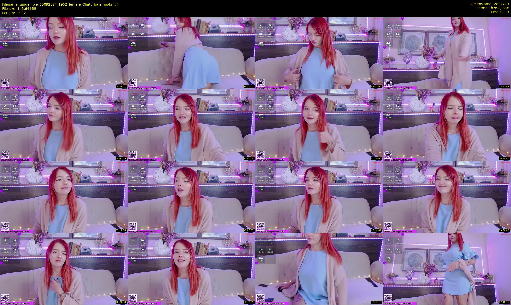 ginger_pie — 14 minute Chaturbate female cam show recording, 720p, Sep 15, 2024