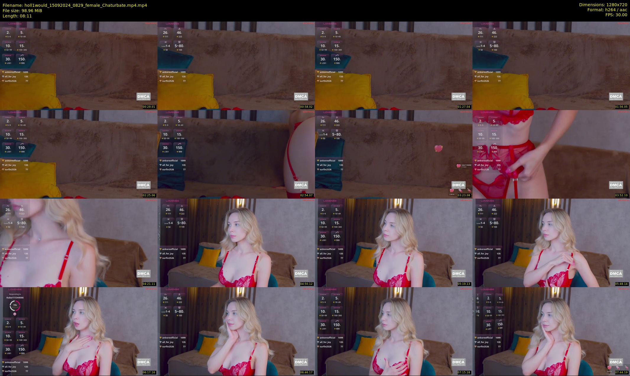 holl1would — 9 minute Chaturbate female cam show recording, 720p, Sep 15, 2024