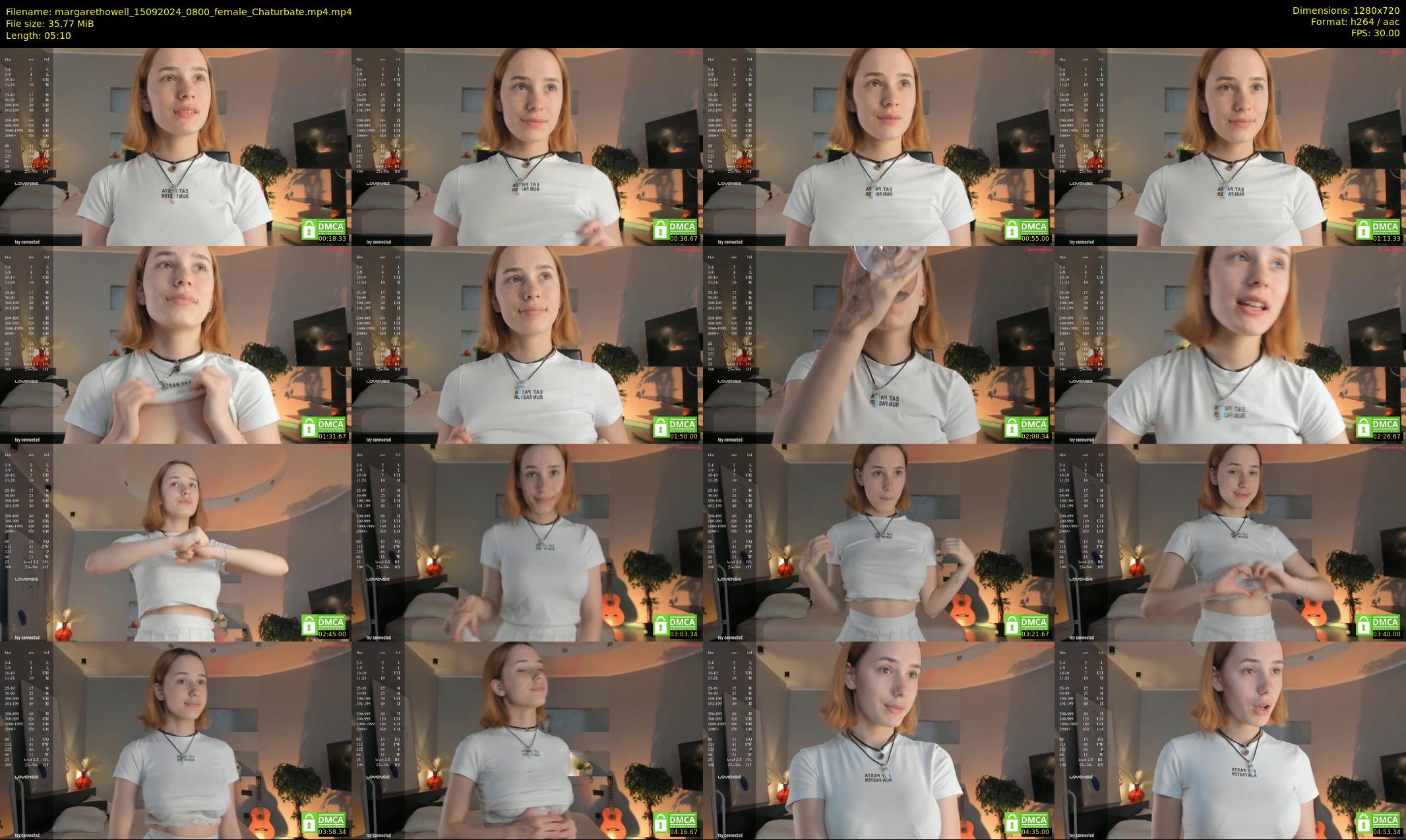 margarethowell — 6 minute Chaturbate female cam show recording, 720p, Sep 15, 2024