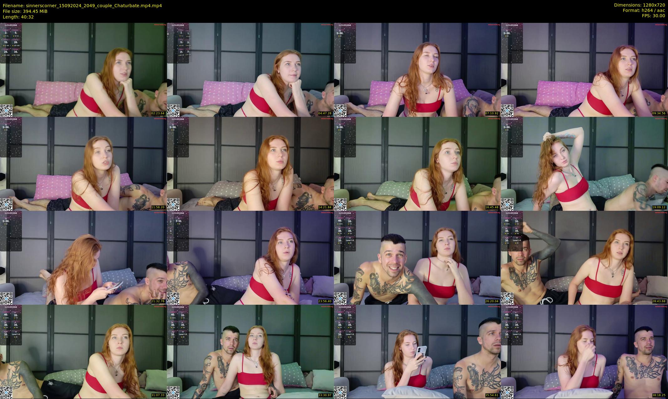 sinnerscorner — 41 minute Chaturbate couple cam show recording, 720p, Sep 15, 2024